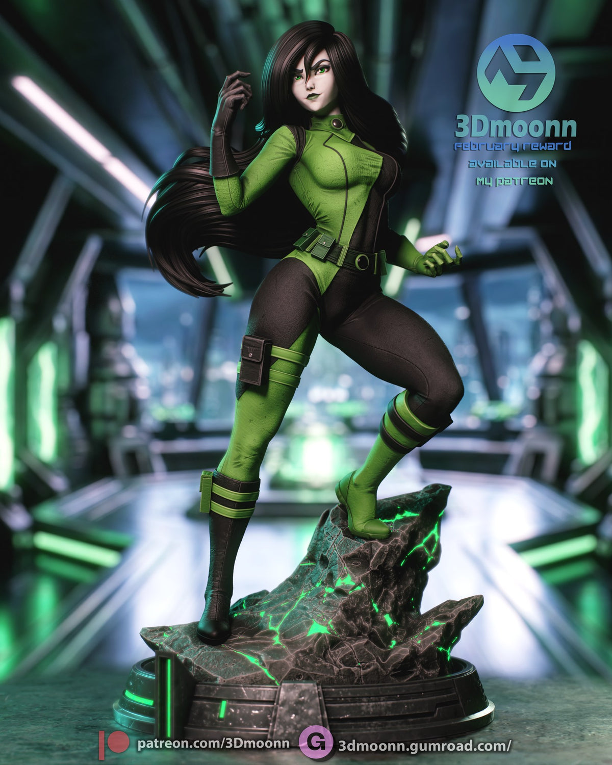 Shego Kim Possible resin figure — studio preview