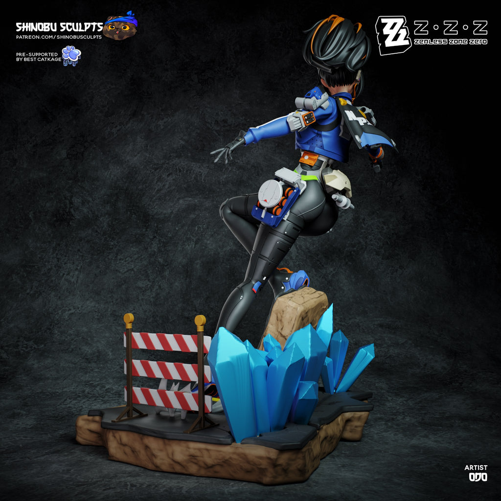 Zhu Yuan (Zenless Zone Zero) resin figure by Shinobu Sculpts — studio render 4