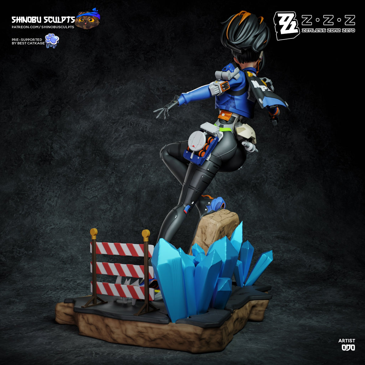 Zhu Yuan (Zenless Zone Zero) resin figure by Shinobu Sculpts — studio render 4