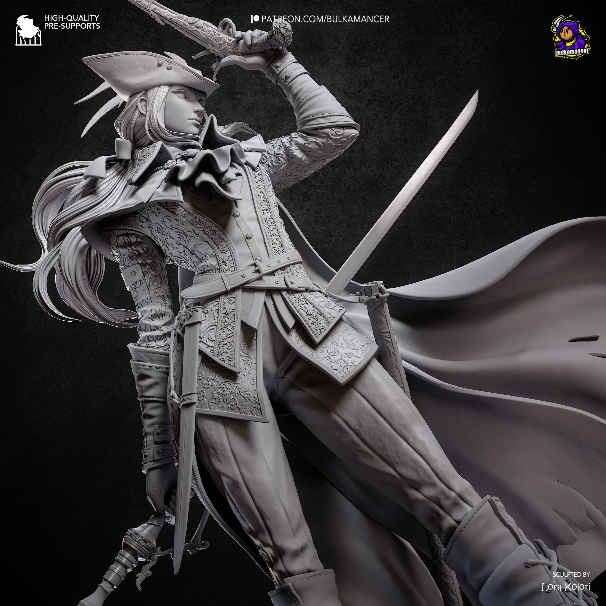 Lady Maria (Bloodborne) resin figure by Bulkamancer — studio render 20