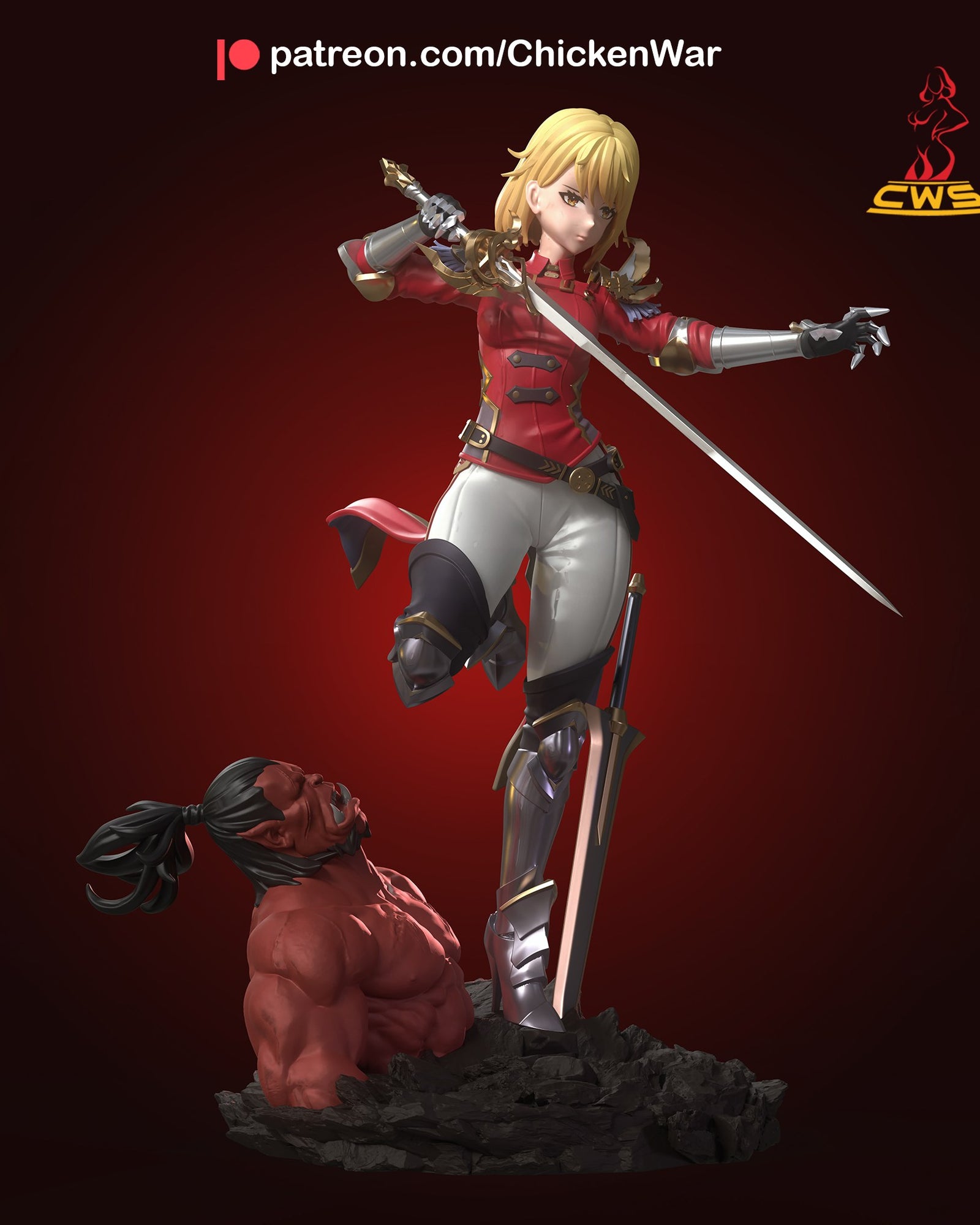 Cha Hae-In (Solo Leveling) resin figure by CW Studio — studio render 1
