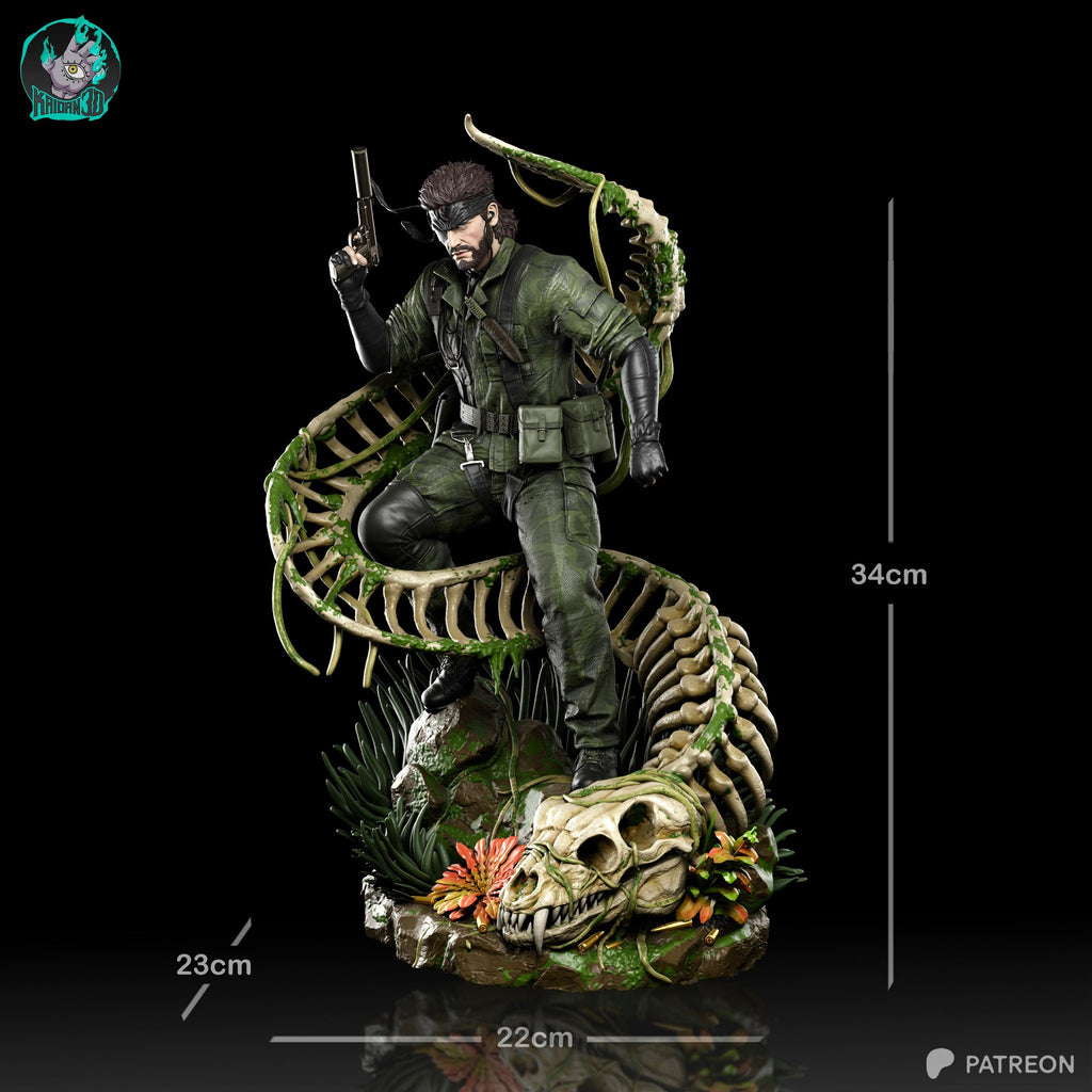 Naked Snake (Metal Gear Solid) resin figure by Kaidan 3D — studio render 6
