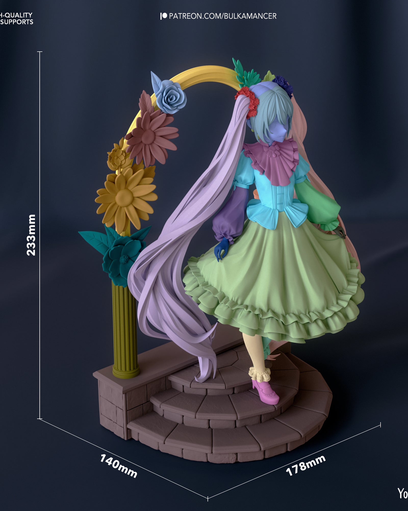 Hatsune Miku (Vocaloid) resin figure by Bulkamancer — studio render 4