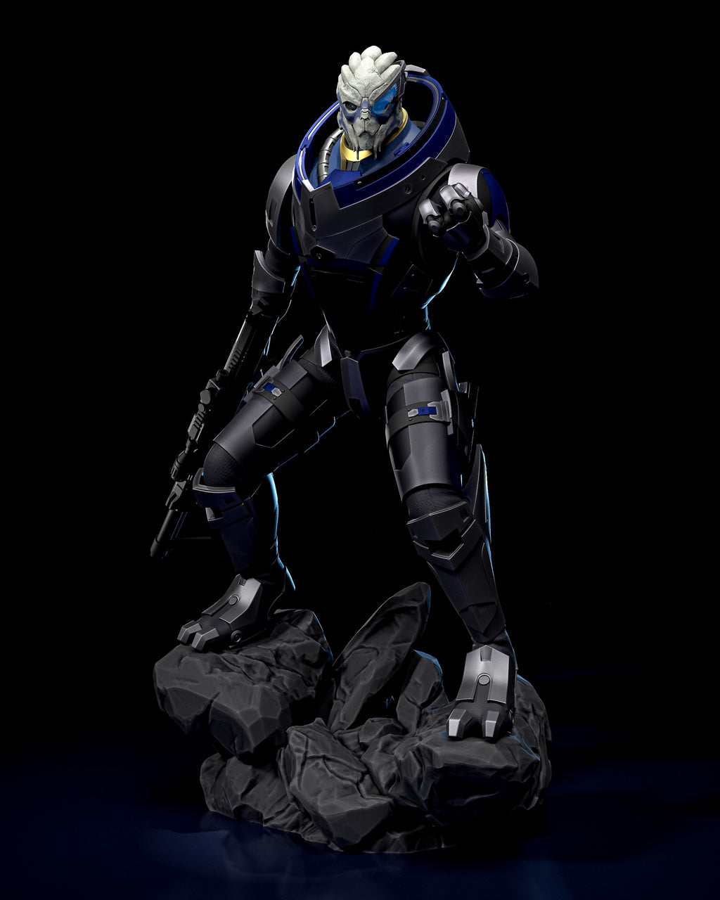 Garrus Vakarian (Mass Effect) resin figure by h3LLcreator — studio render 1