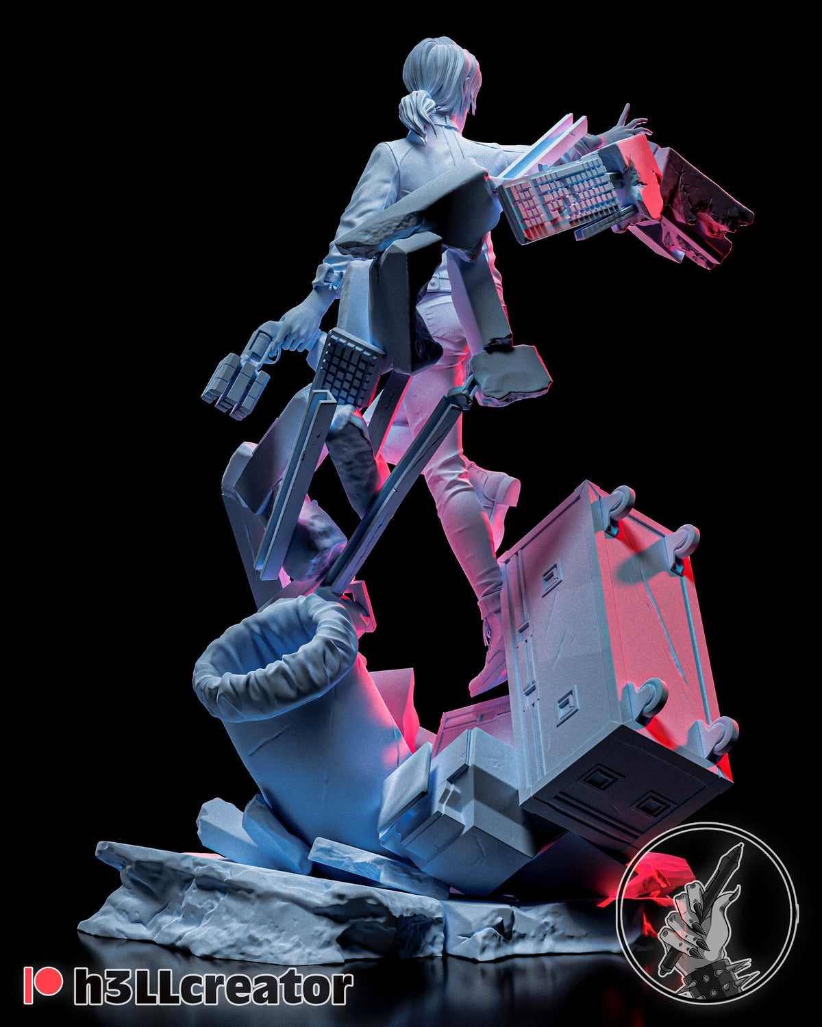 Jesse Faden (Control) resin figure by h3LLcreator — studio render 4