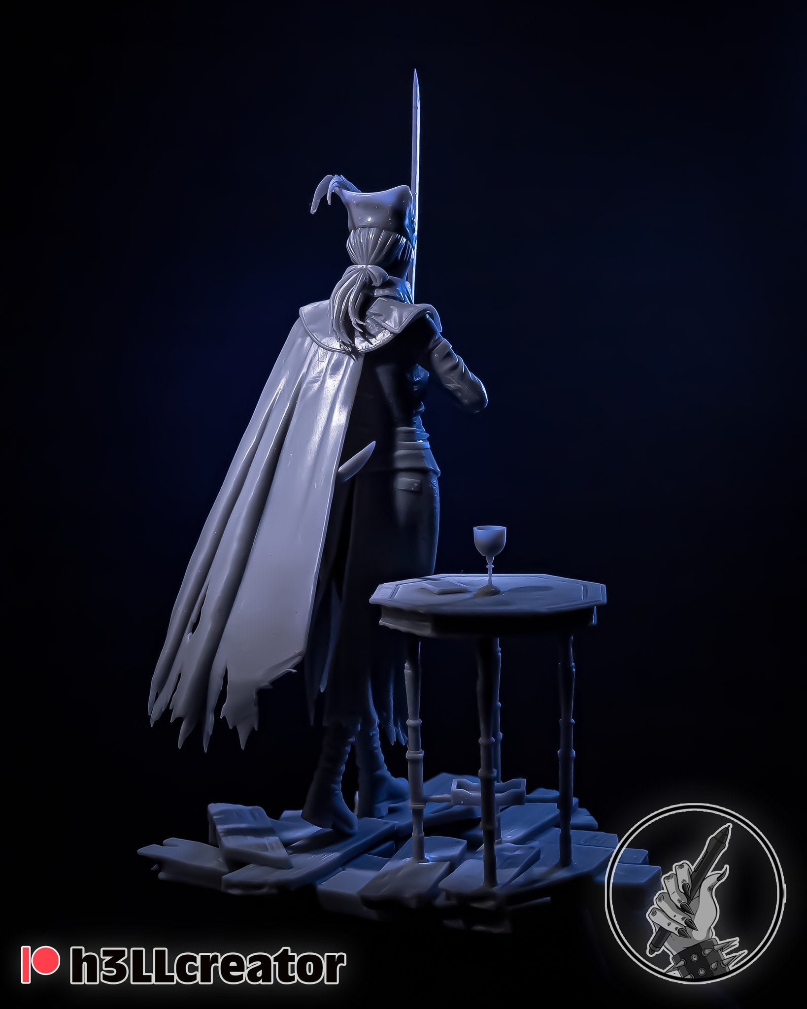 Lady Maria (Bloodborne) resin figure by h3LLcreator — studio render 6