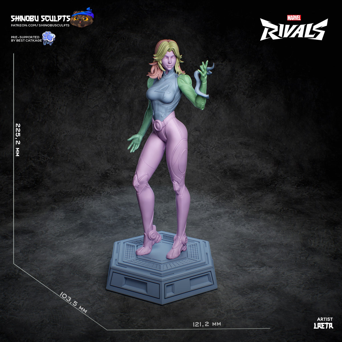 Sue Storm (Marvel) resin figure by Shinobu Sculpts — studio render 7
