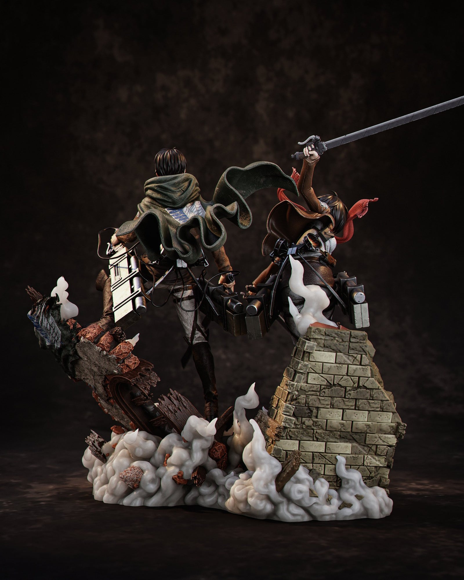 Mikasa Ackerman and Levi Ackerman — studio render 4
