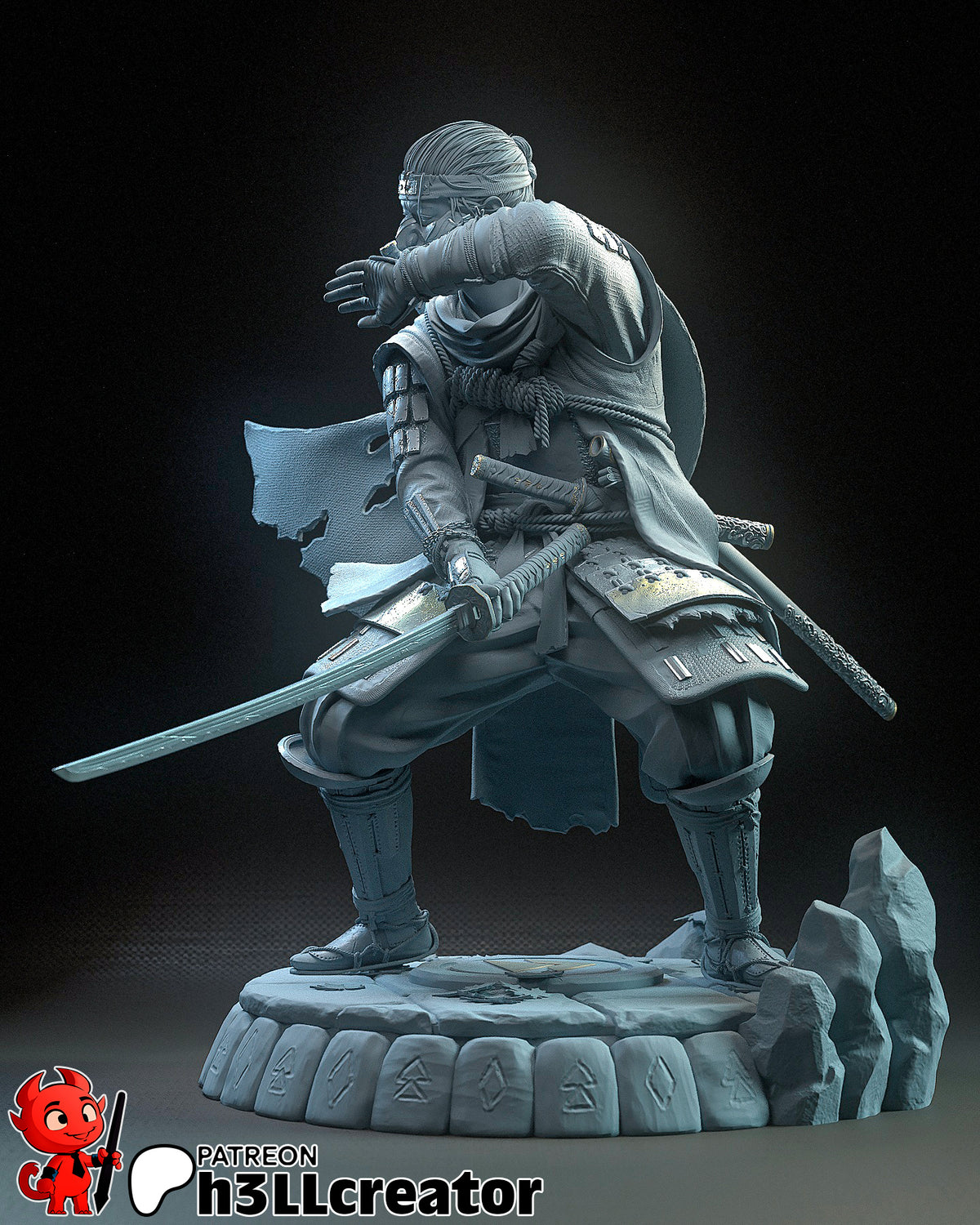 Jin Sakai (Ghost of Tsushima) resin figure by h3LLcreator — studio render 7