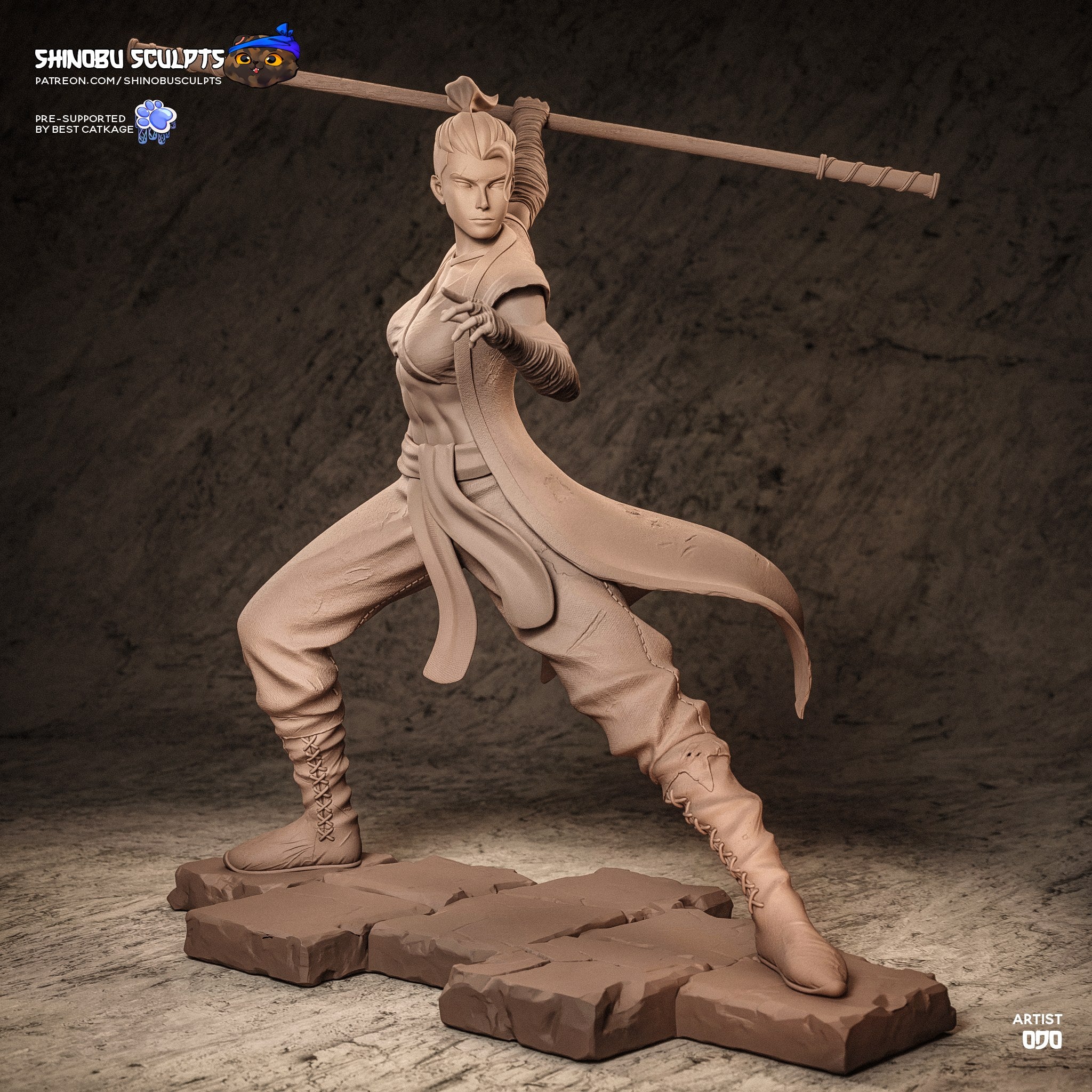Beauregard Lionett (Critical Role) resin figure by Shinobu Sculpts — studio render 4