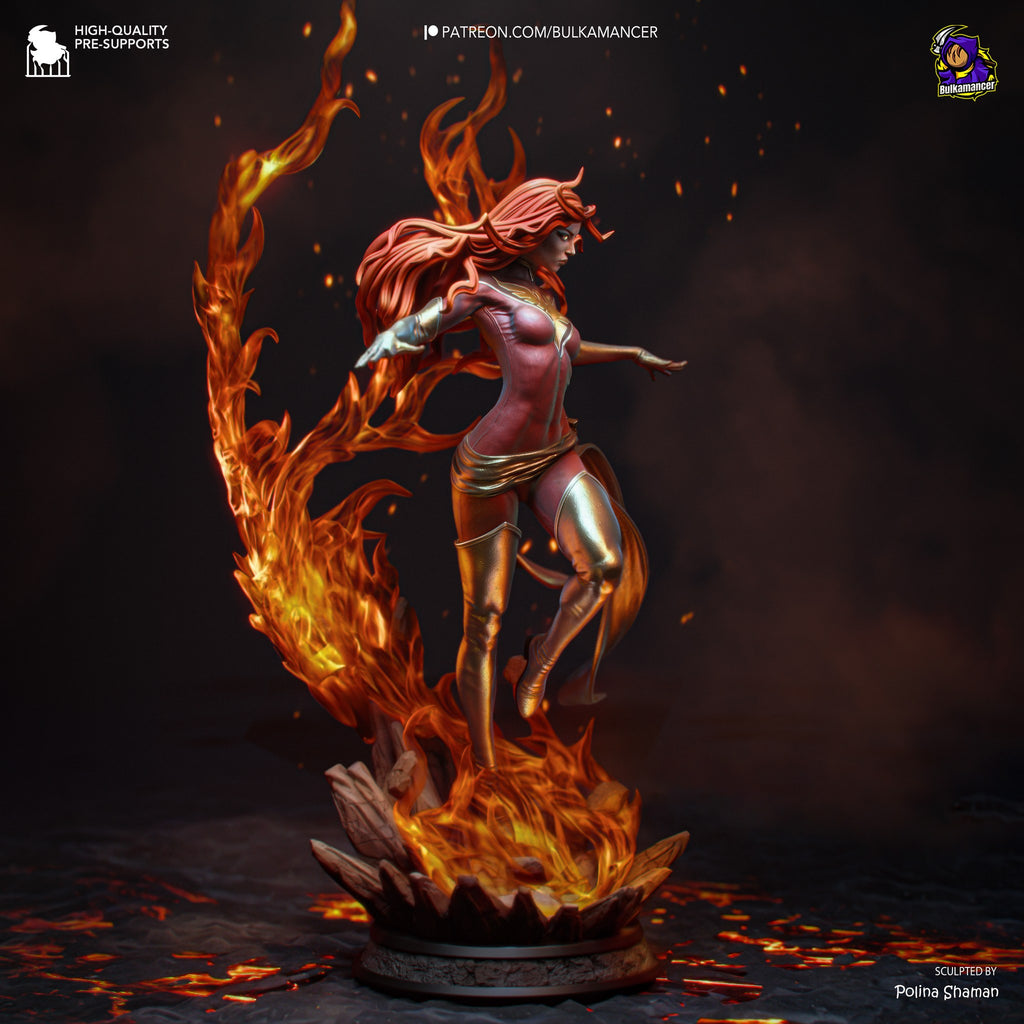 Jean Grey (Marvel) resin figure by Bulkamancer — studio render 7