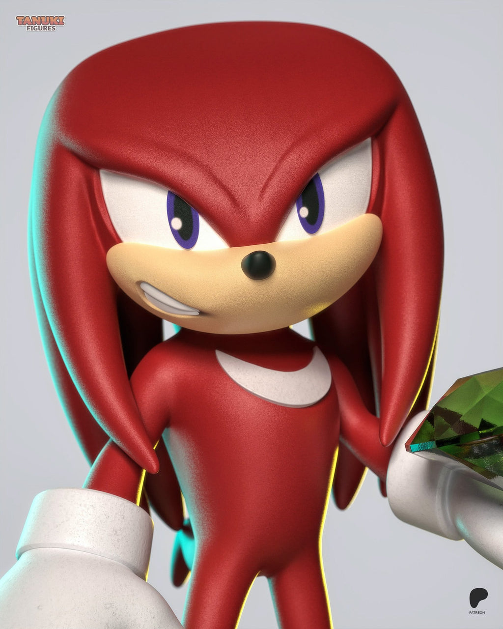 Knuckles the Echidna (Sonic) resin figure by Tanuki Figures — studio render 4