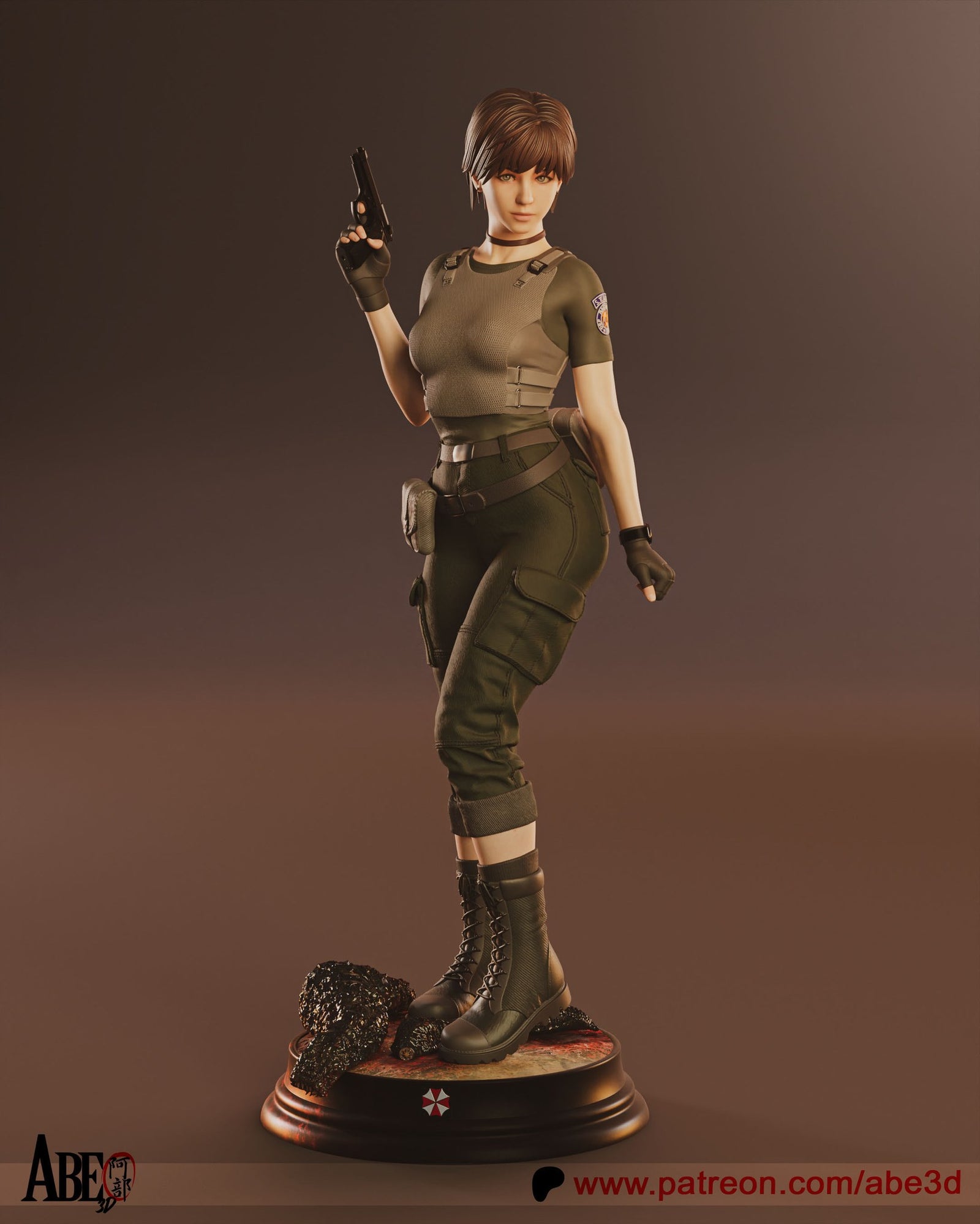 Rebecca Chambers (Resident Evil) resin figure by Abe3D — studio render 1