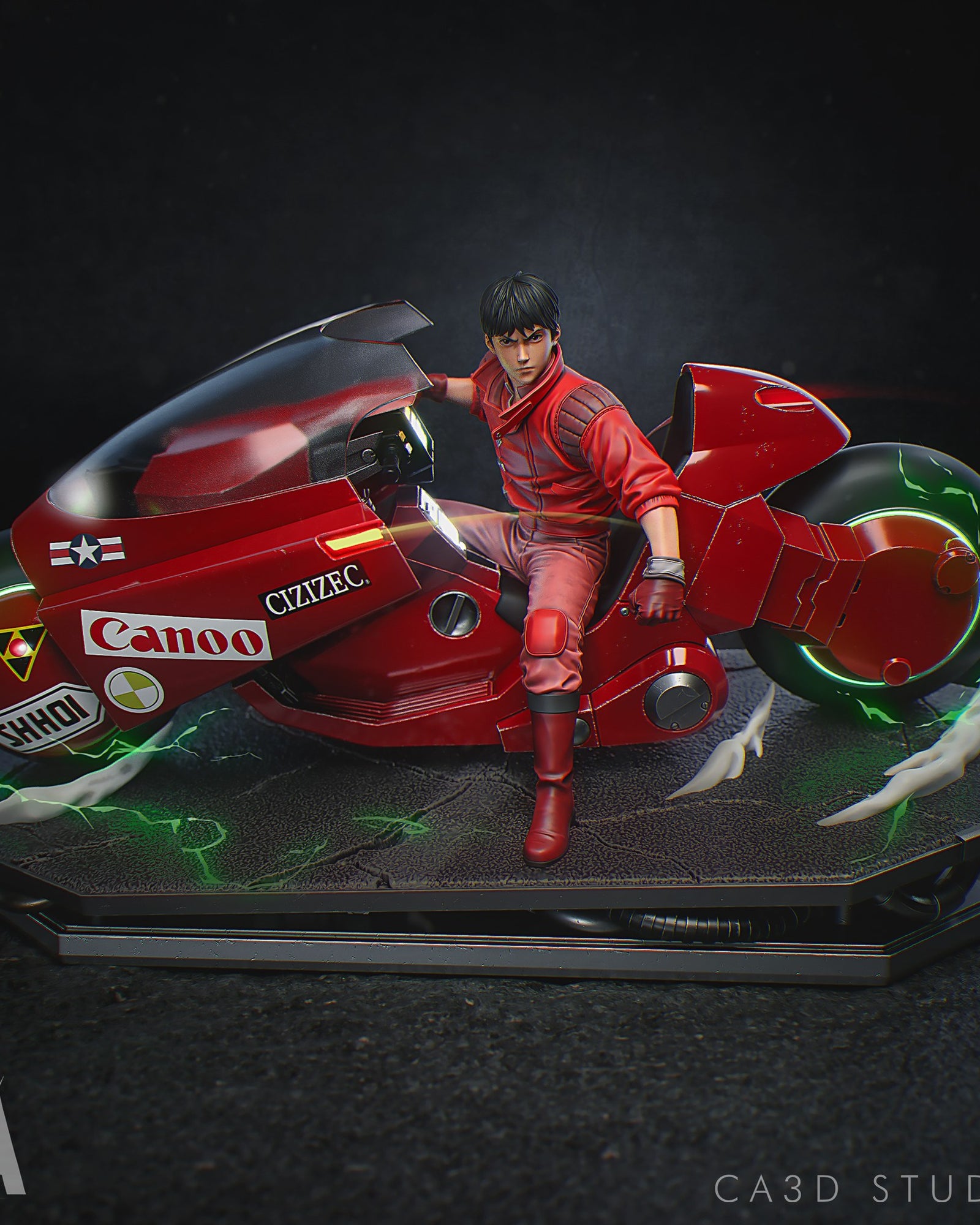 Shotaro Kaneda (Akira) resin figure by CA 3D Studios — studio render 3