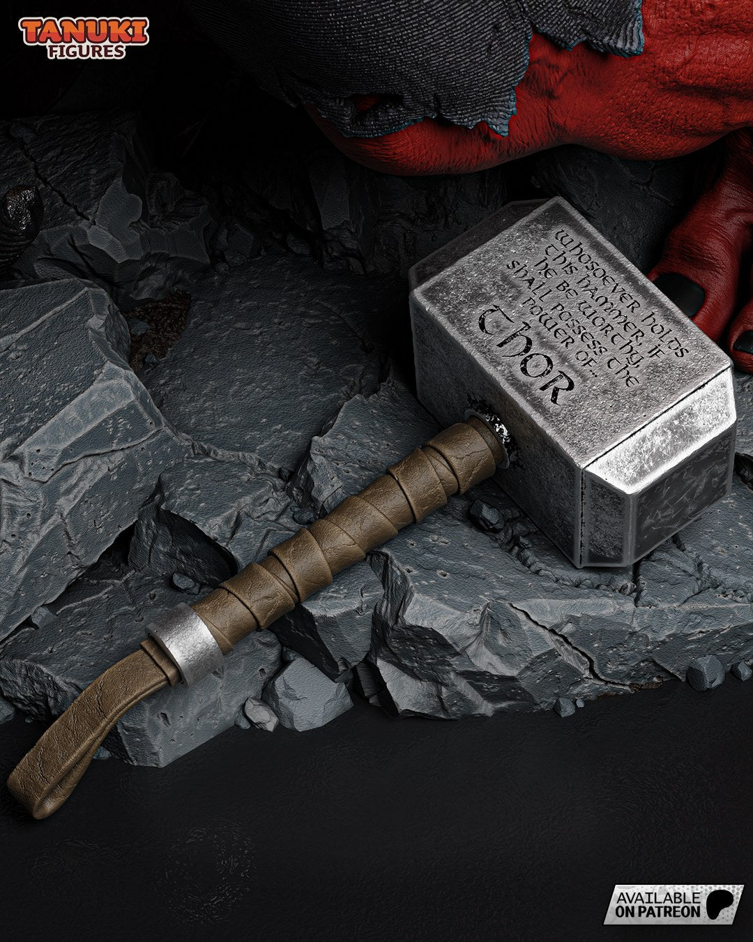 Red Hulk (Marvel) resin figure by Tanuki Figures — studio render 5