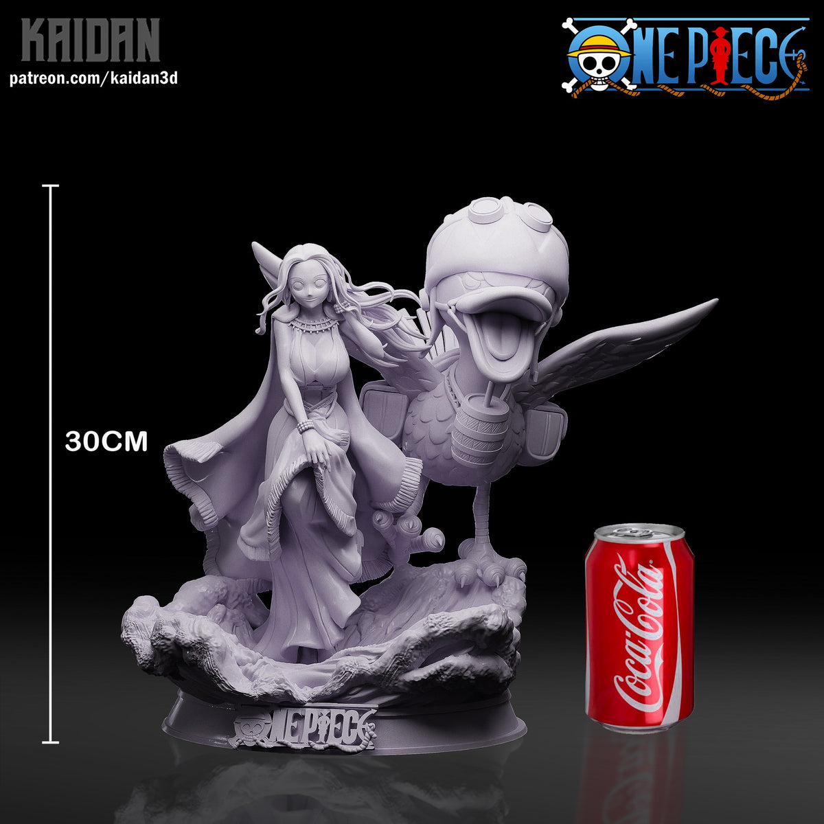 Princess Vivi and Karoo (One Piece) resin figure by Kaidan 3D — studio render 3
