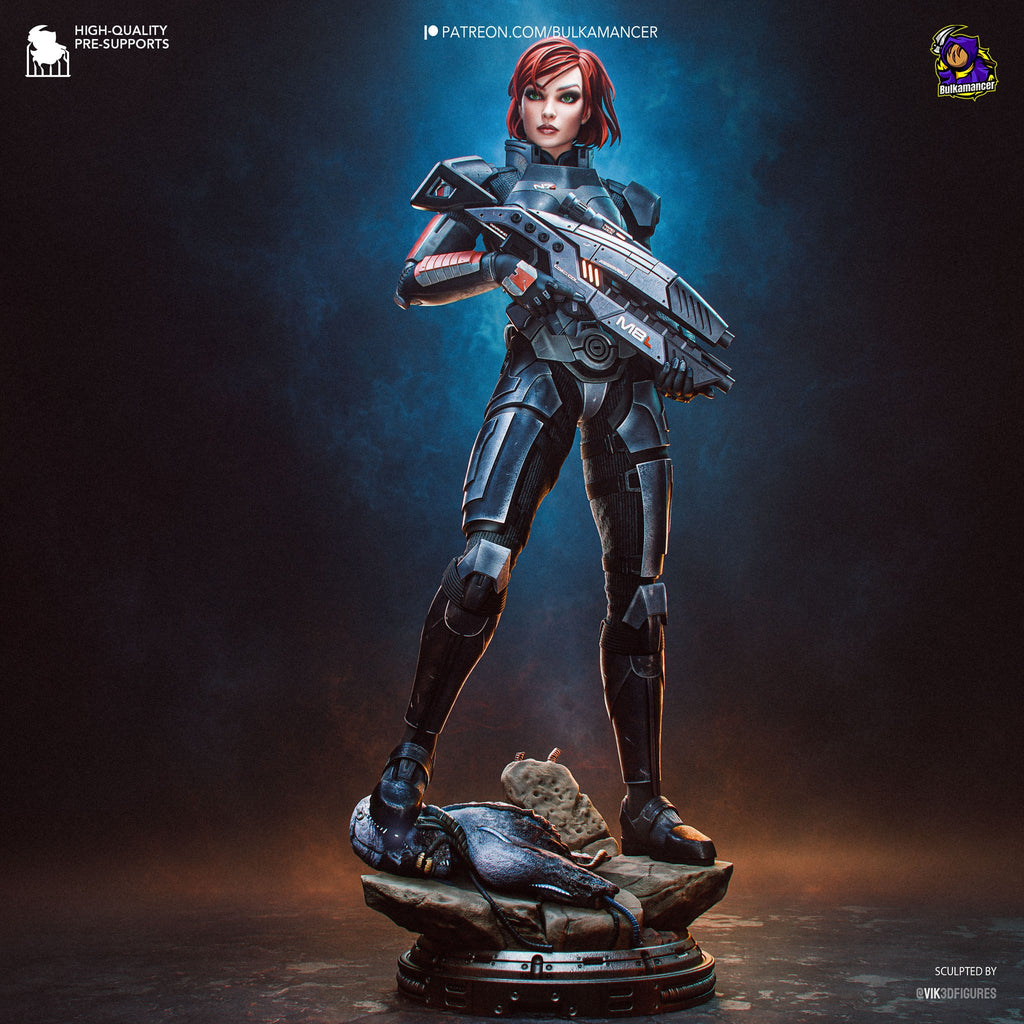 Jane Shepard (Mass Effect) resin figure by Bulkamancer — studio render 3
