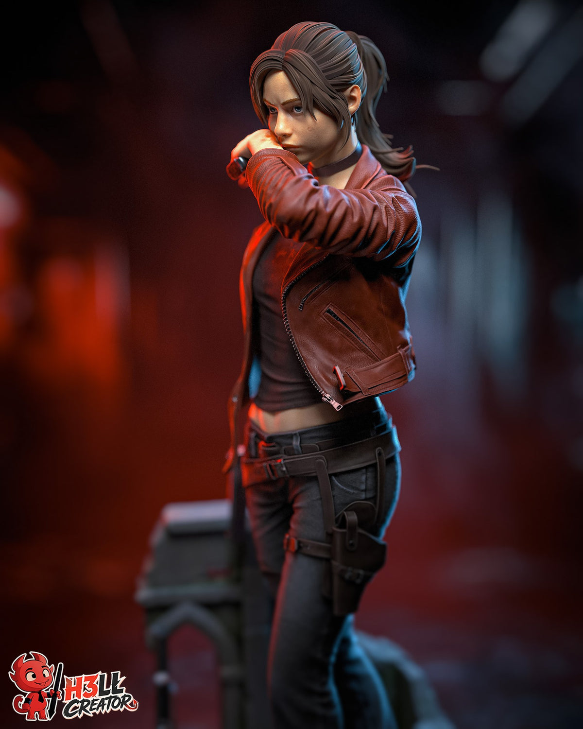 Claire Redfield (Resident Evil) resin figure by h3LLcreator — studio render 3