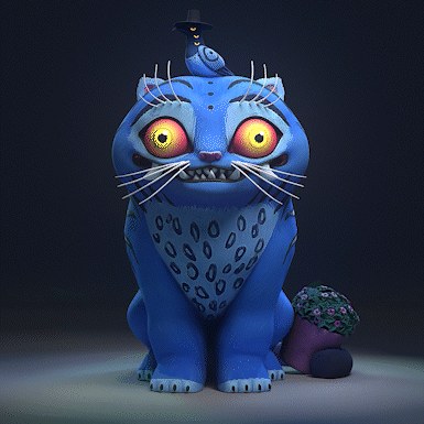 Derpy Tiger and Sussie (KPop Demon Hunters) resin figure by h3LLcreator — studio render 2