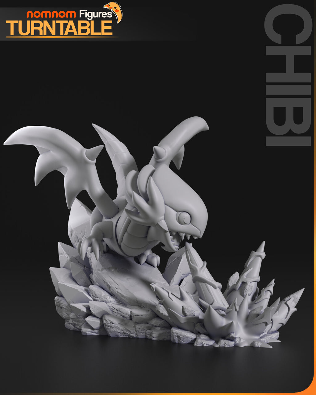 Blue-Eyes White Dragon — studio render 9