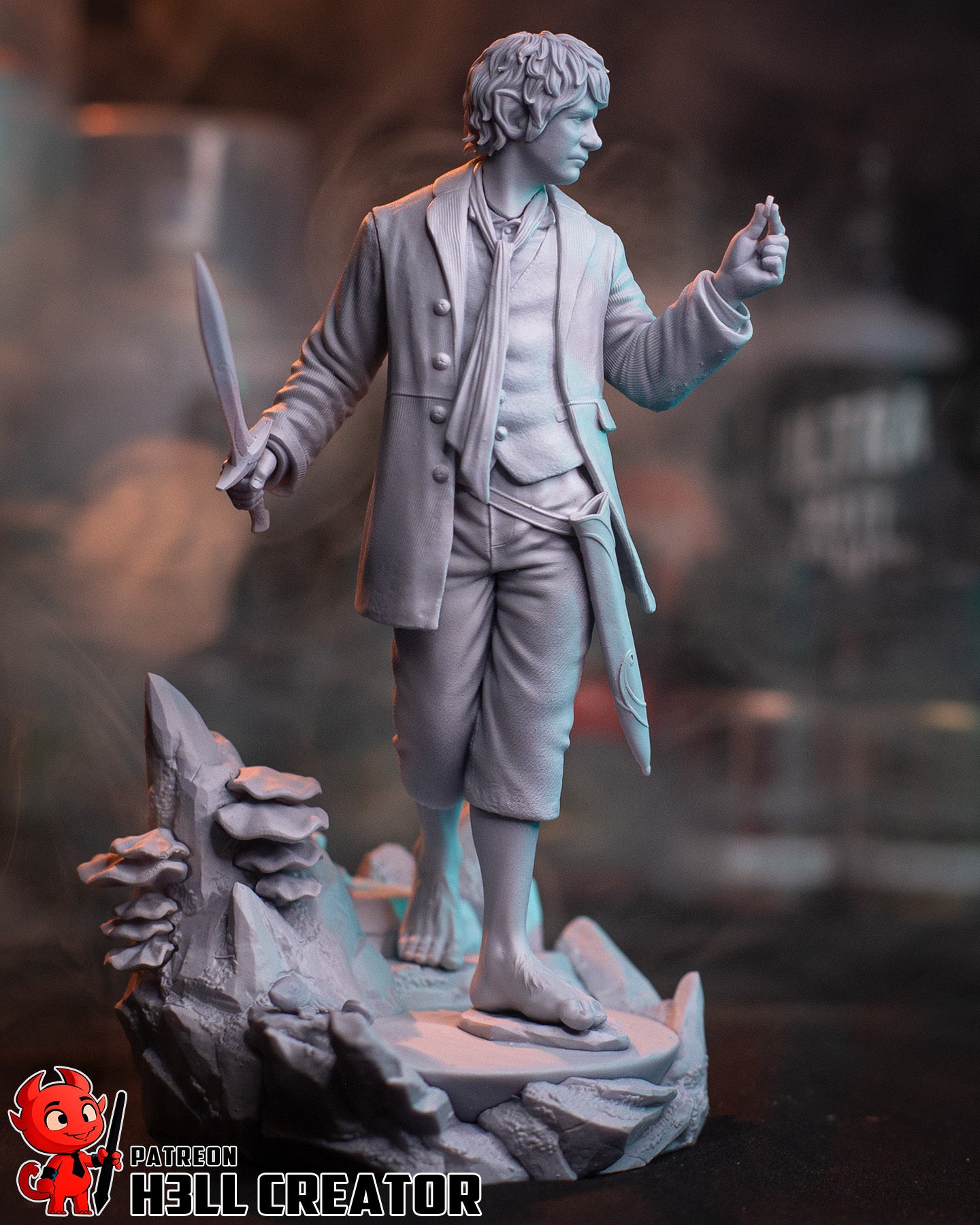 Bilbo Baggins (The Lord of the Rings) resin figure by h3LLcreator — studio render 12