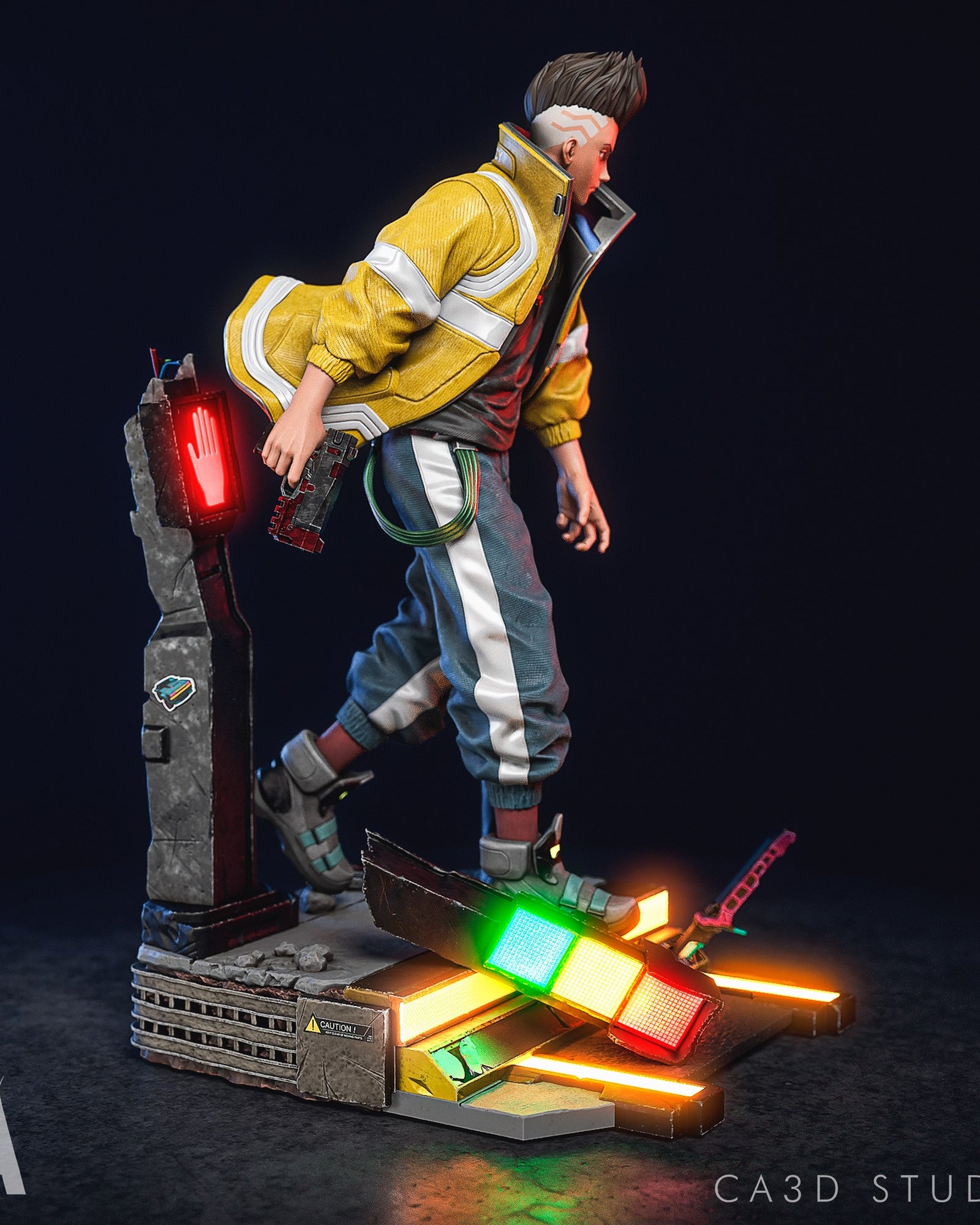 David Martinez Cyberpunk Edgerunners resin figure by CA 3D Studios — studio preview 5