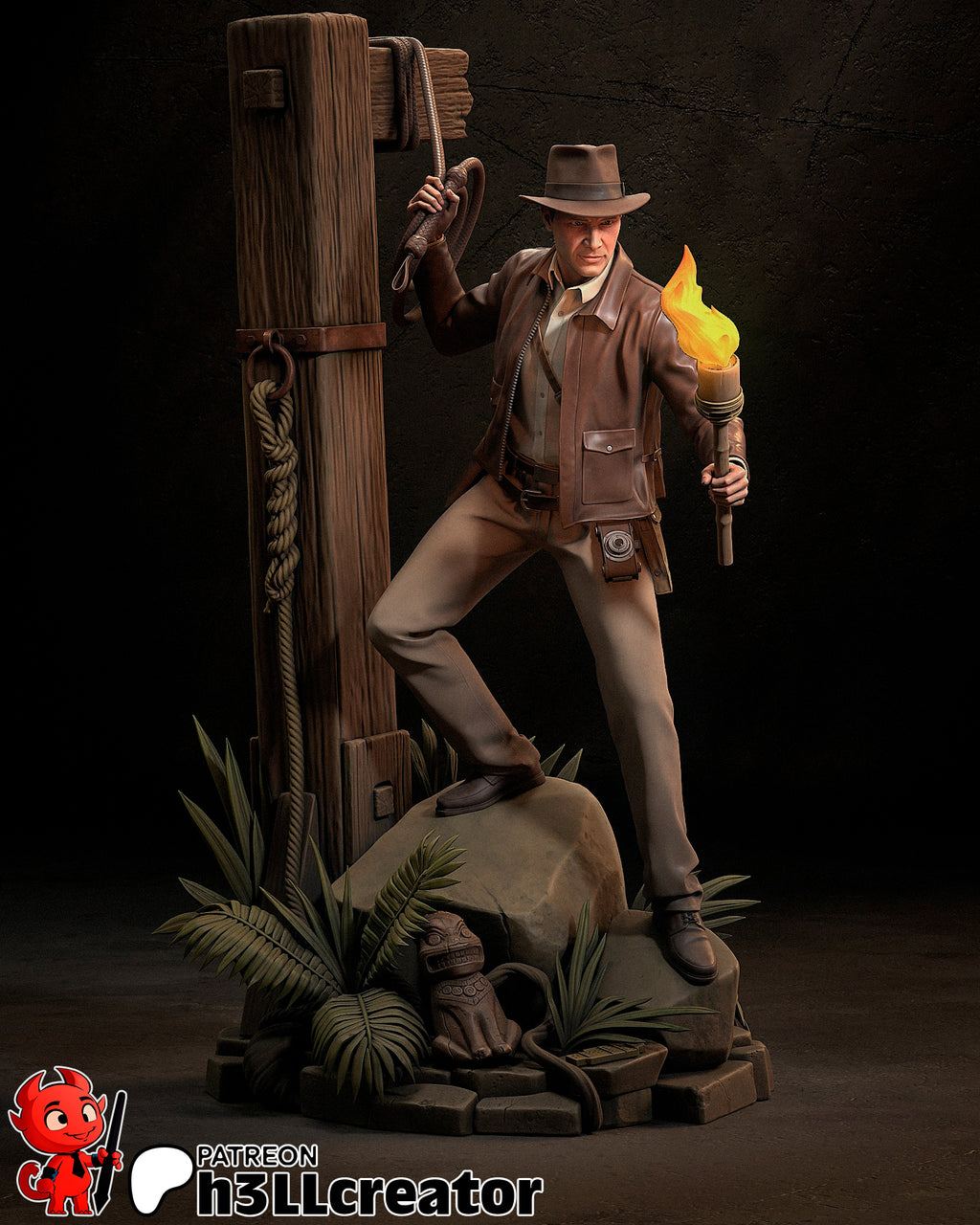 Indiana Jones (Indiana Jones) resin figure by h3LLcreator — studio render 3