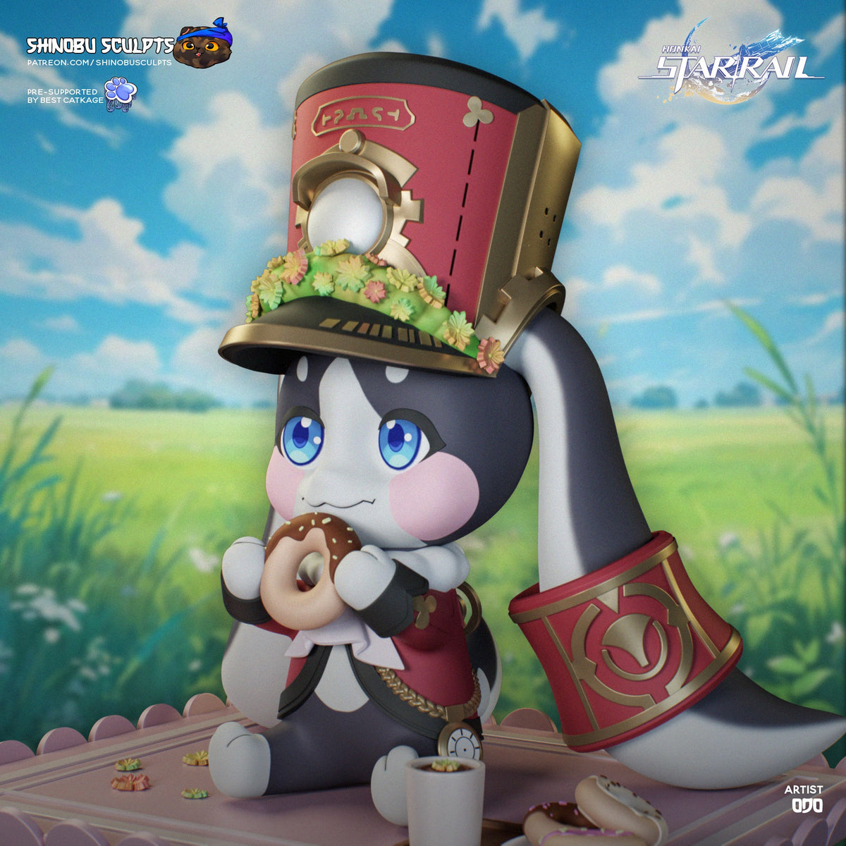 Pom-Pom (Honkai Star Rail) resin figure by Shinobu Sculpts — studio render 1