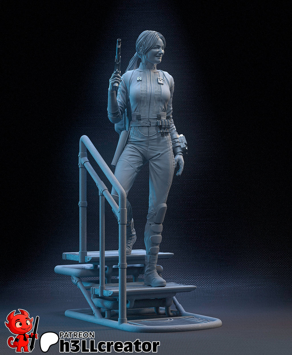 Lucy MacLean (Fallout) resin figure by h3LLcreator — studio render 9