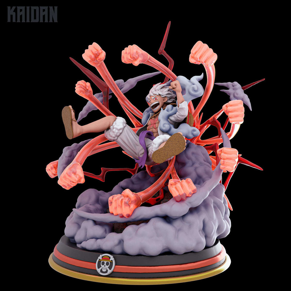 Luffy (One Piece) resin figure by Kaidan 3D — studio render 4