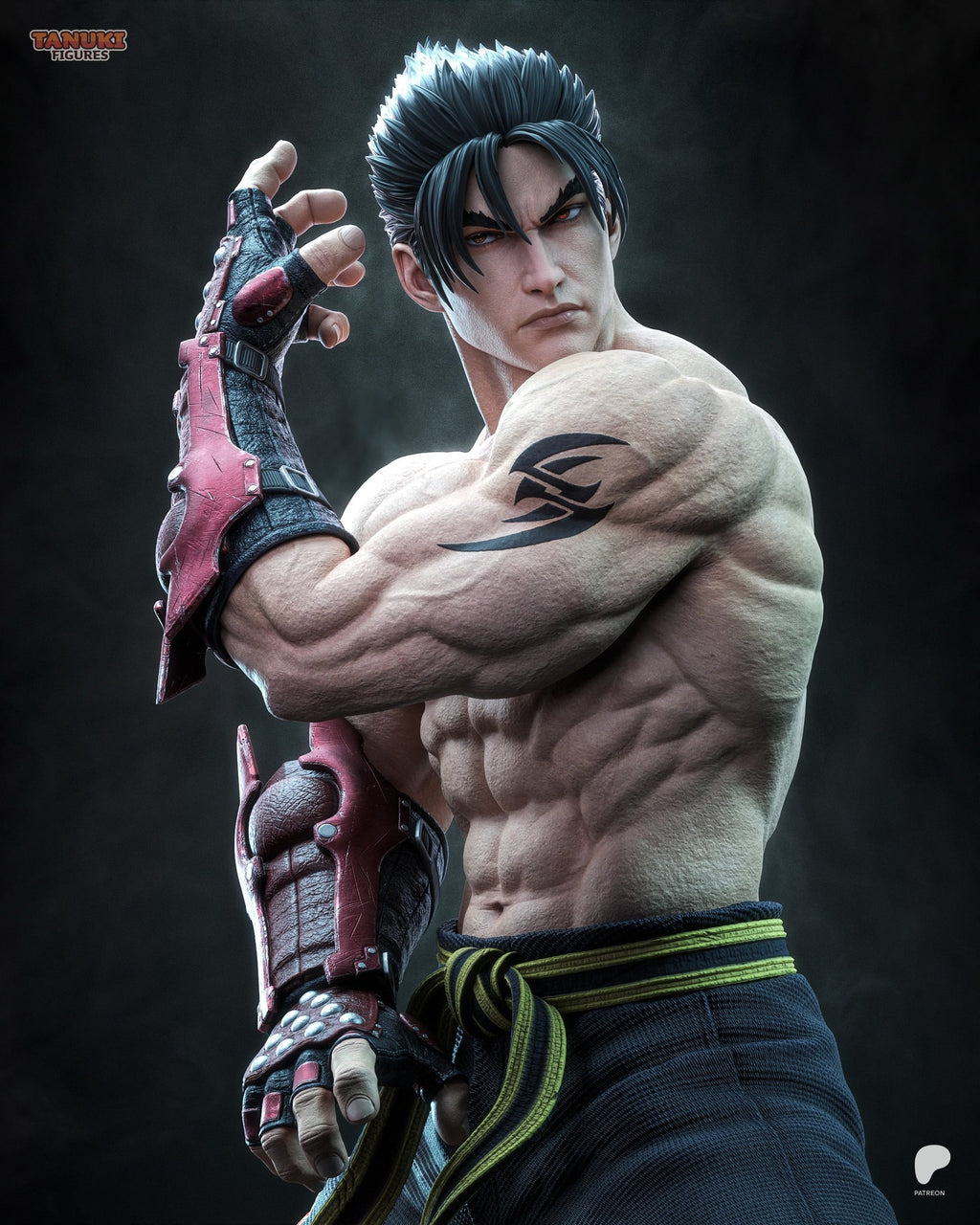 Jin Kazama (Tekken) resin figure by Tanuki Figures — studio render 7