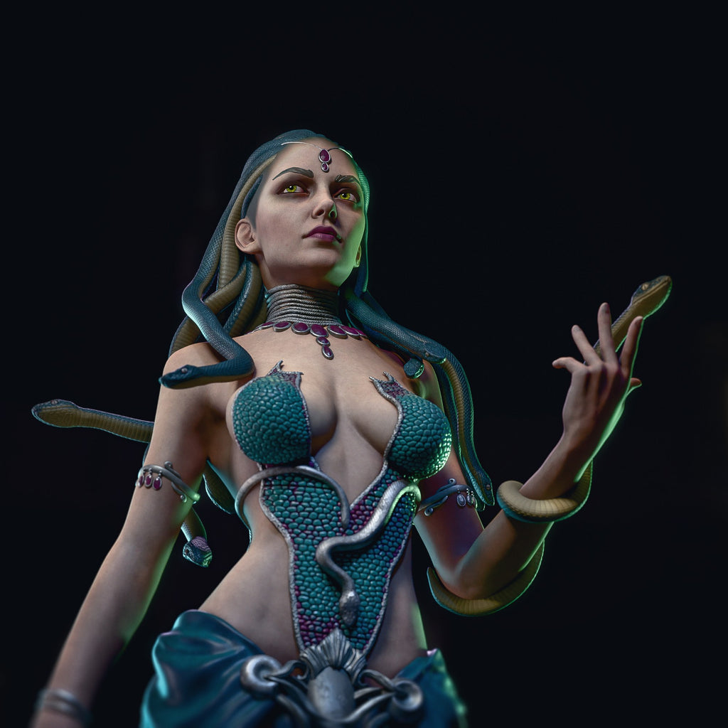 Medusa Greek mythology resin figure by CA 3D Studios — studio preview 1