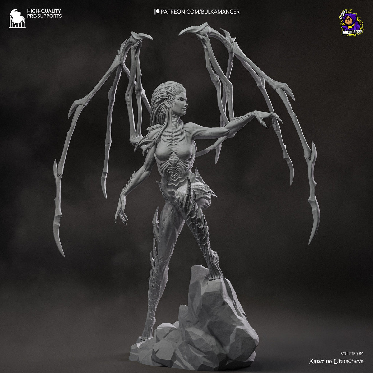 Sarah Kerrigan (StarCraft) resin figure by Bulkamancer — studio render 9