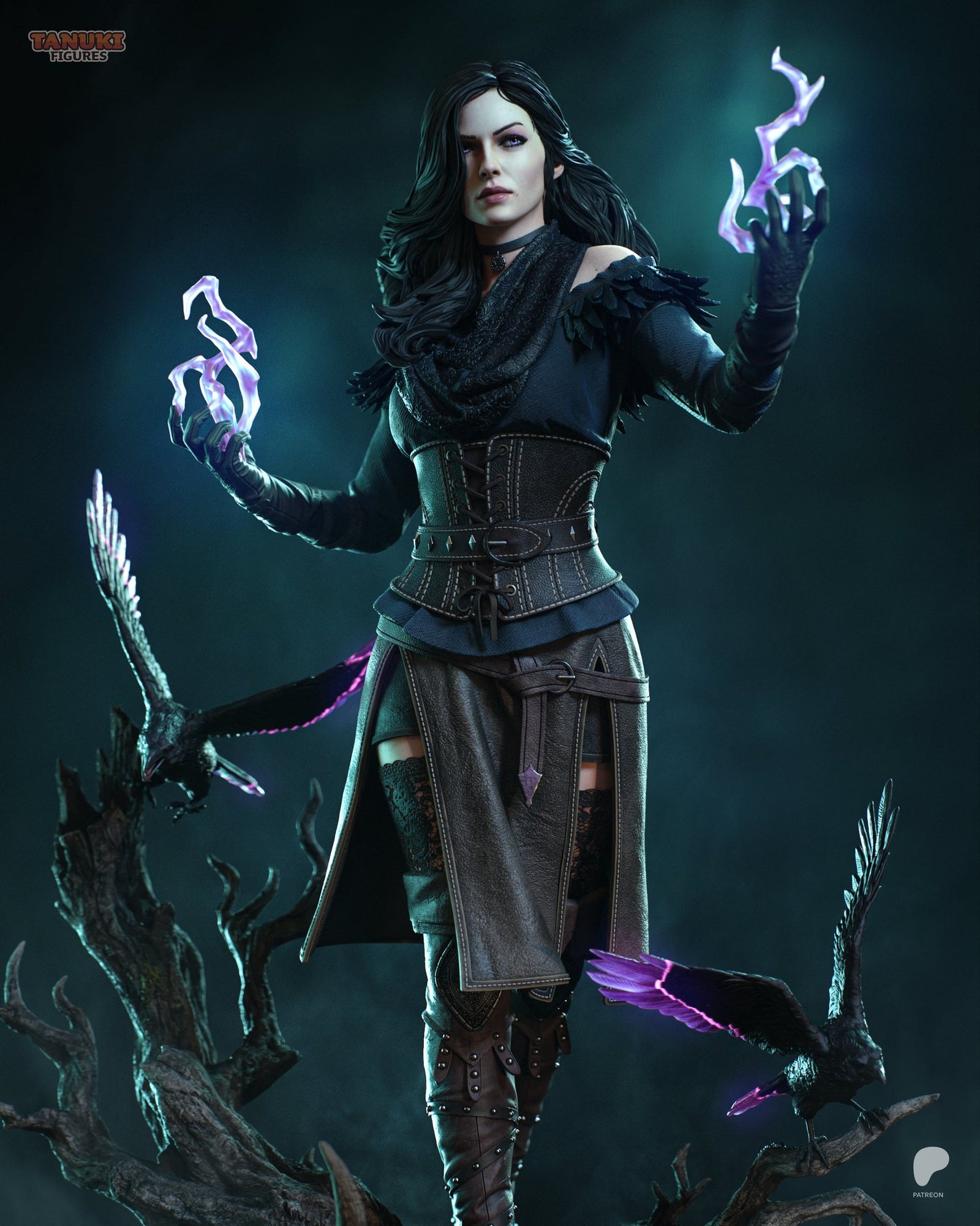 Yennefer of Vengerberg (The Witcher) resin figure by Tanuki Figures — studio render 4