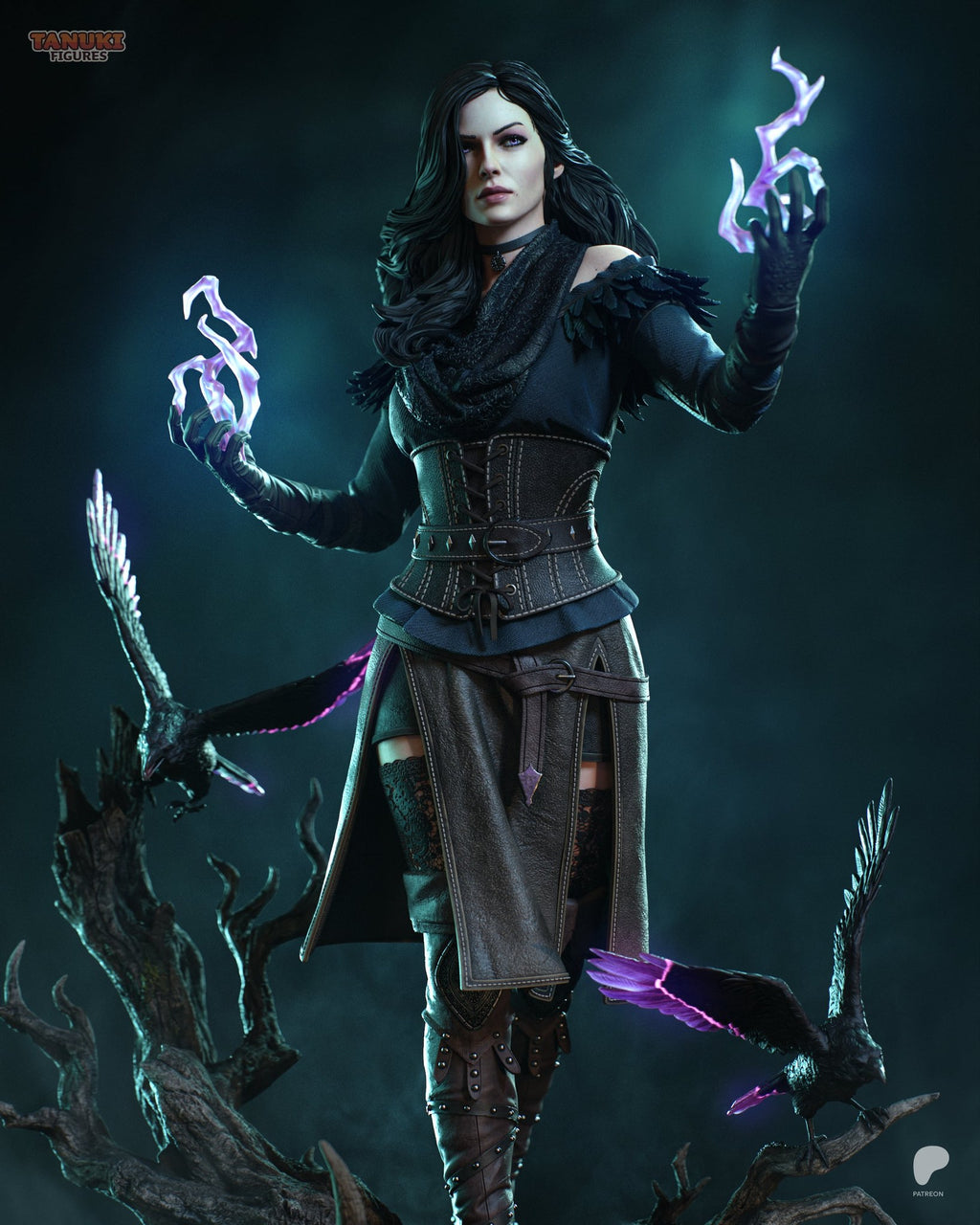 Yennefer of Vengerberg (The Witcher) resin figure by Tanuki Figures — studio render 4