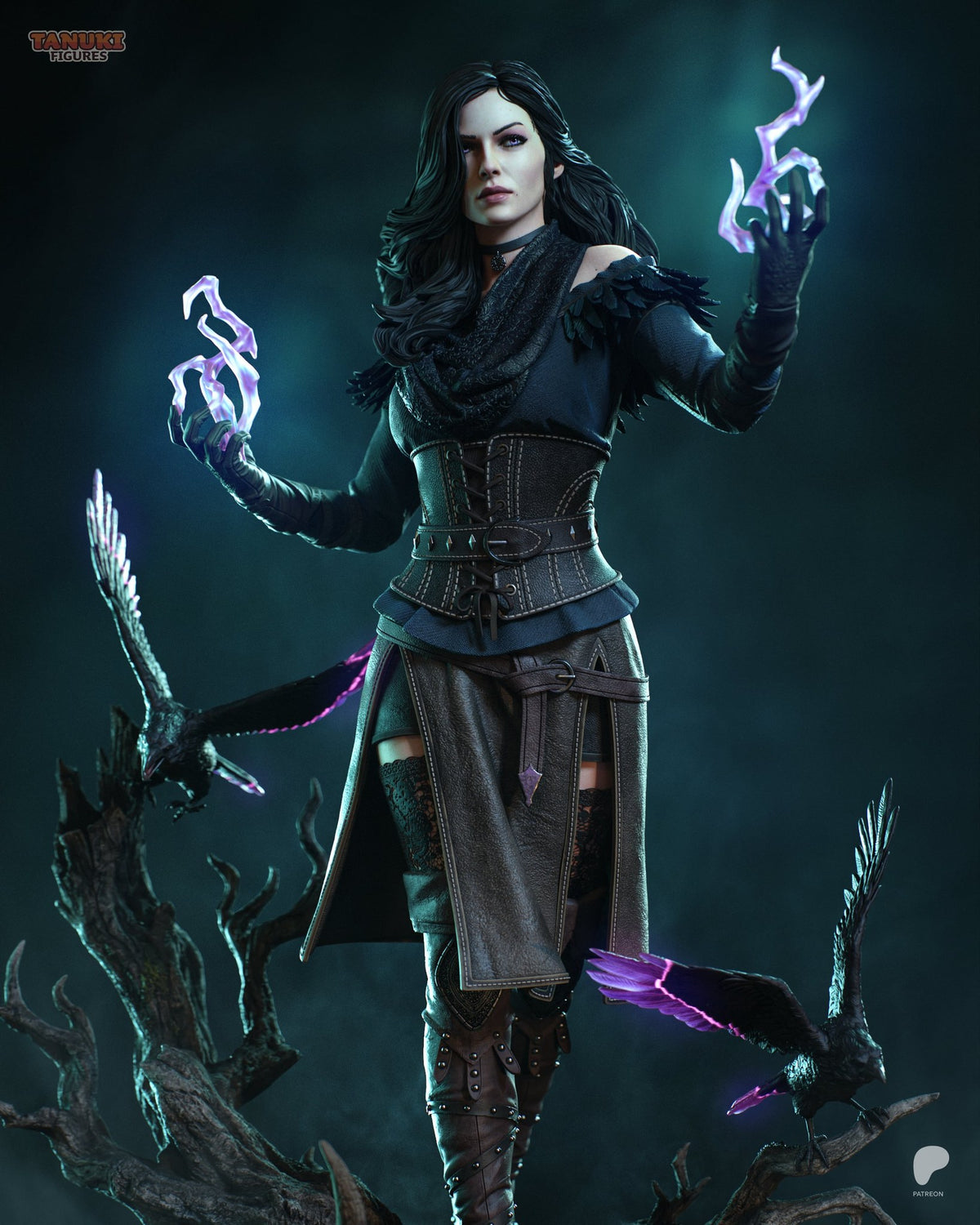 Yennefer of Vengerberg (The Witcher) resin figure by Tanuki Figures — studio render 4