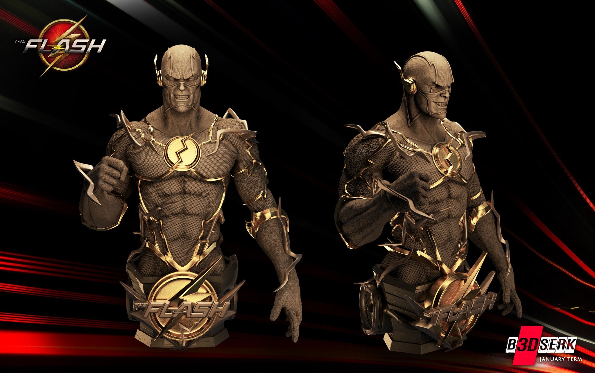 The Flash (DC) resin figure by B3DSERK — studio render 3