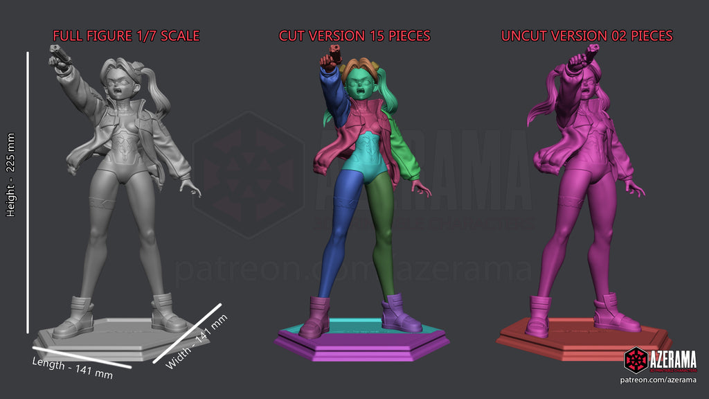 Rebecca (Cyberpunk Edgerunners) resin figure by Azerama — studio render 4