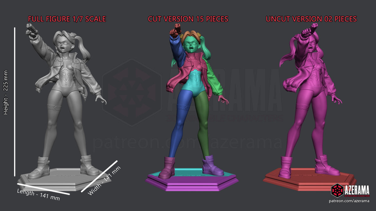Rebecca (Cyberpunk Edgerunners) resin figure by Azerama — studio render 4