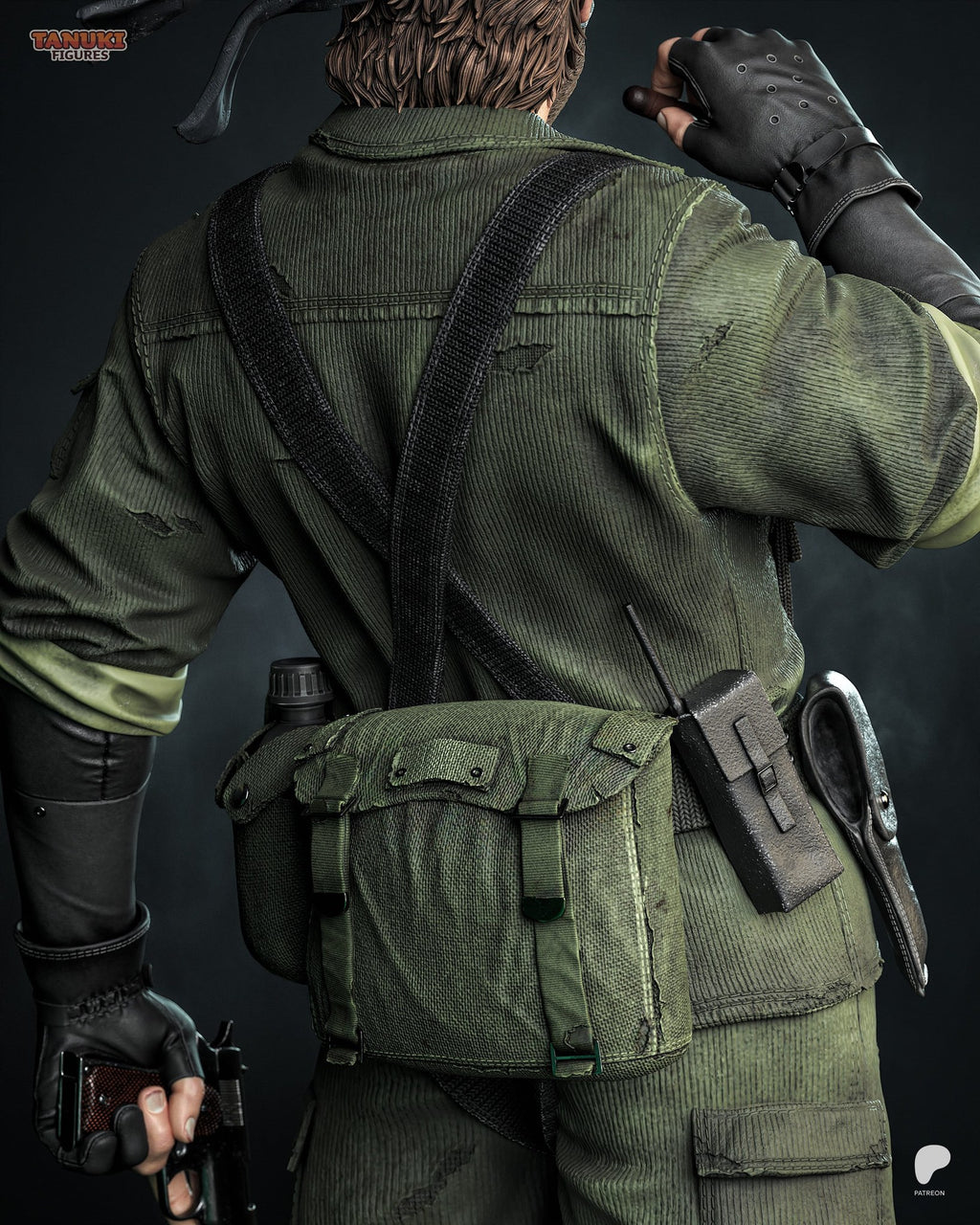 Big Boss (Metal Gear Solid) resin figure by Tanuki Figures — studio render 7