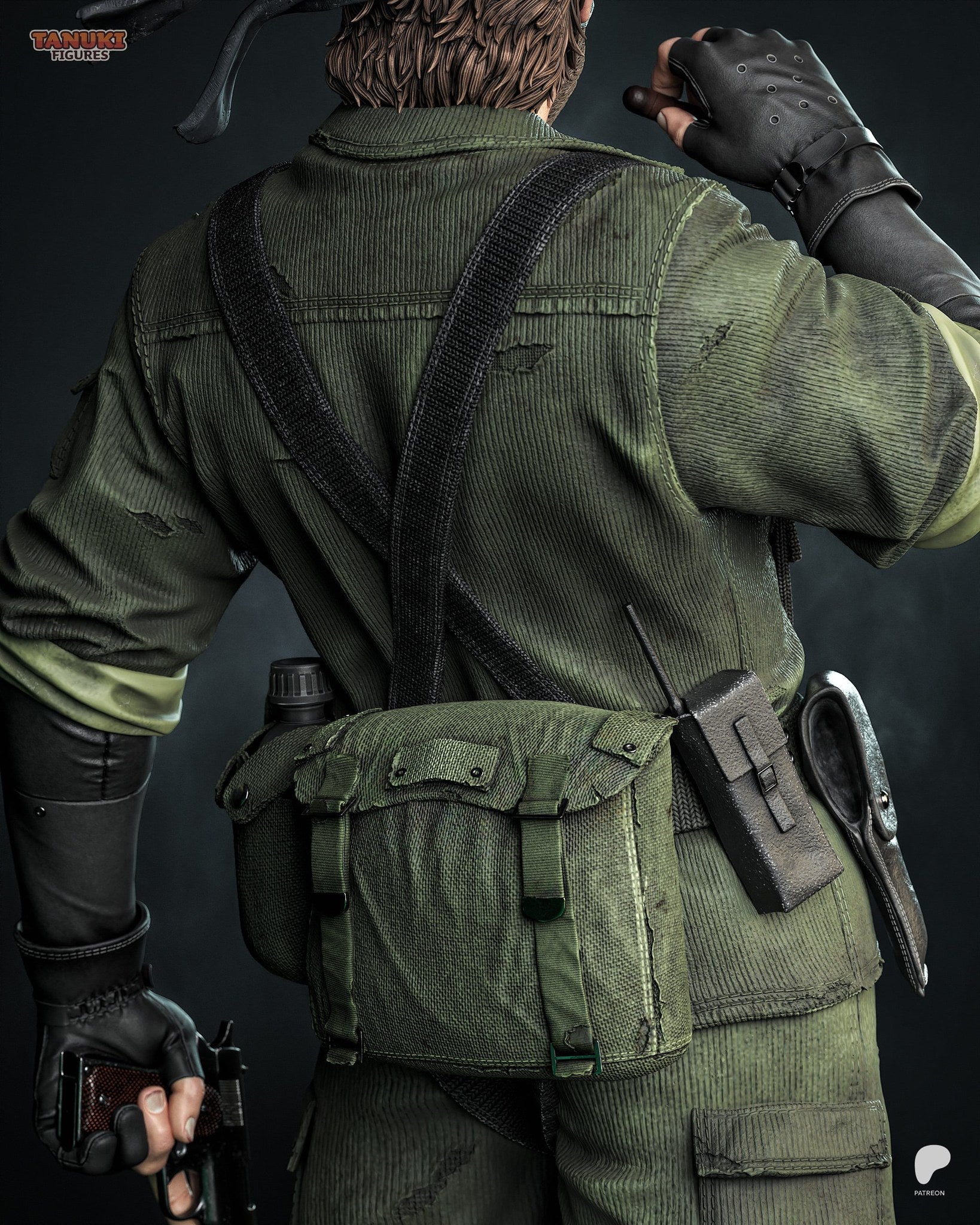 Big Boss (Metal Gear Solid) resin figure by Tanuki Figures — studio render 7