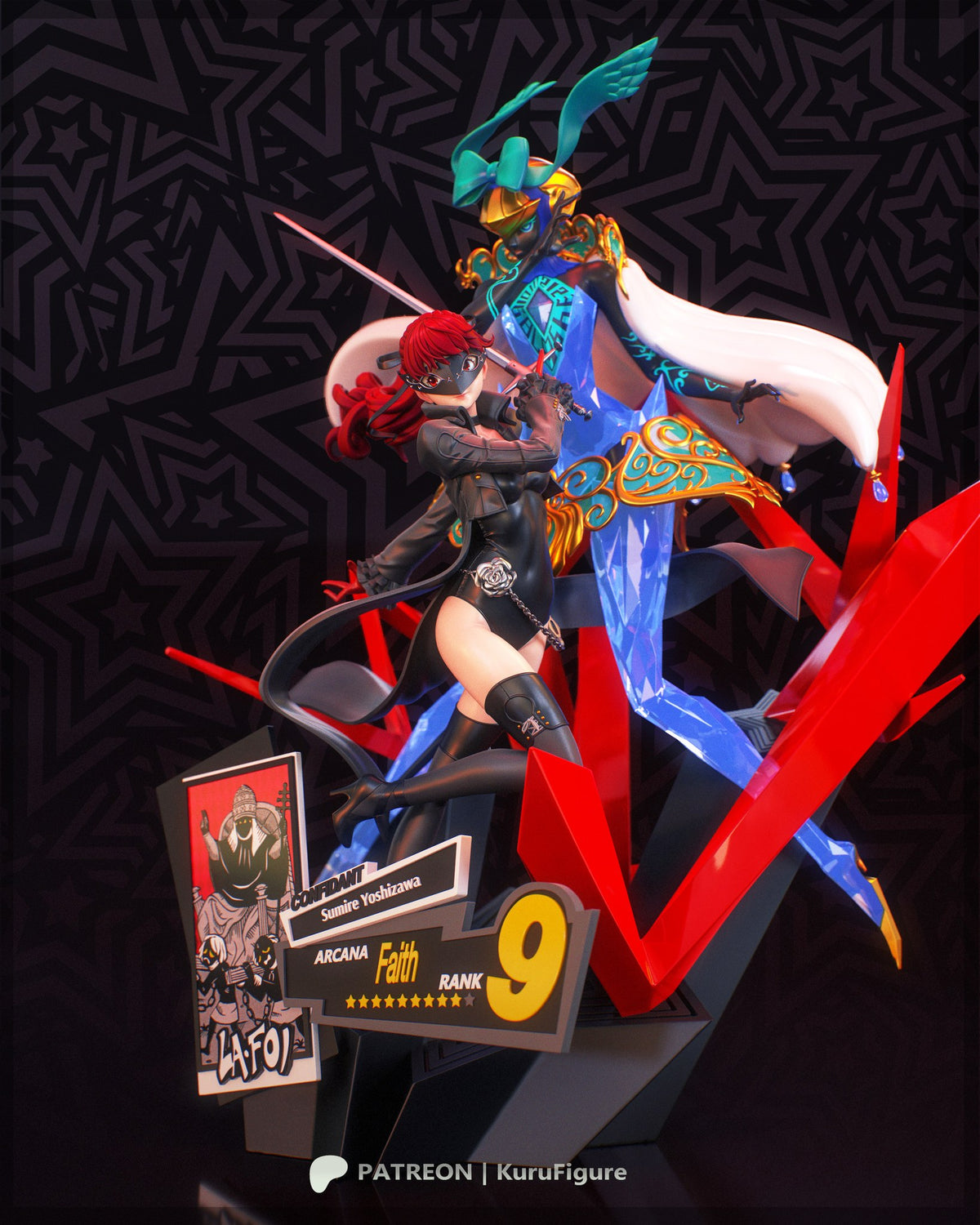Sumire Yoshizawa (Persona 5) resin figure by Kuru Figures — studio render 3