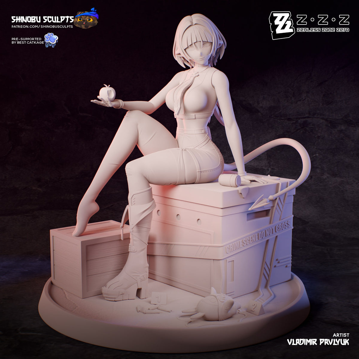 Jane Doe (Zenless Zone Zero) resin figure by Shinobu Sculpts — studio render 5