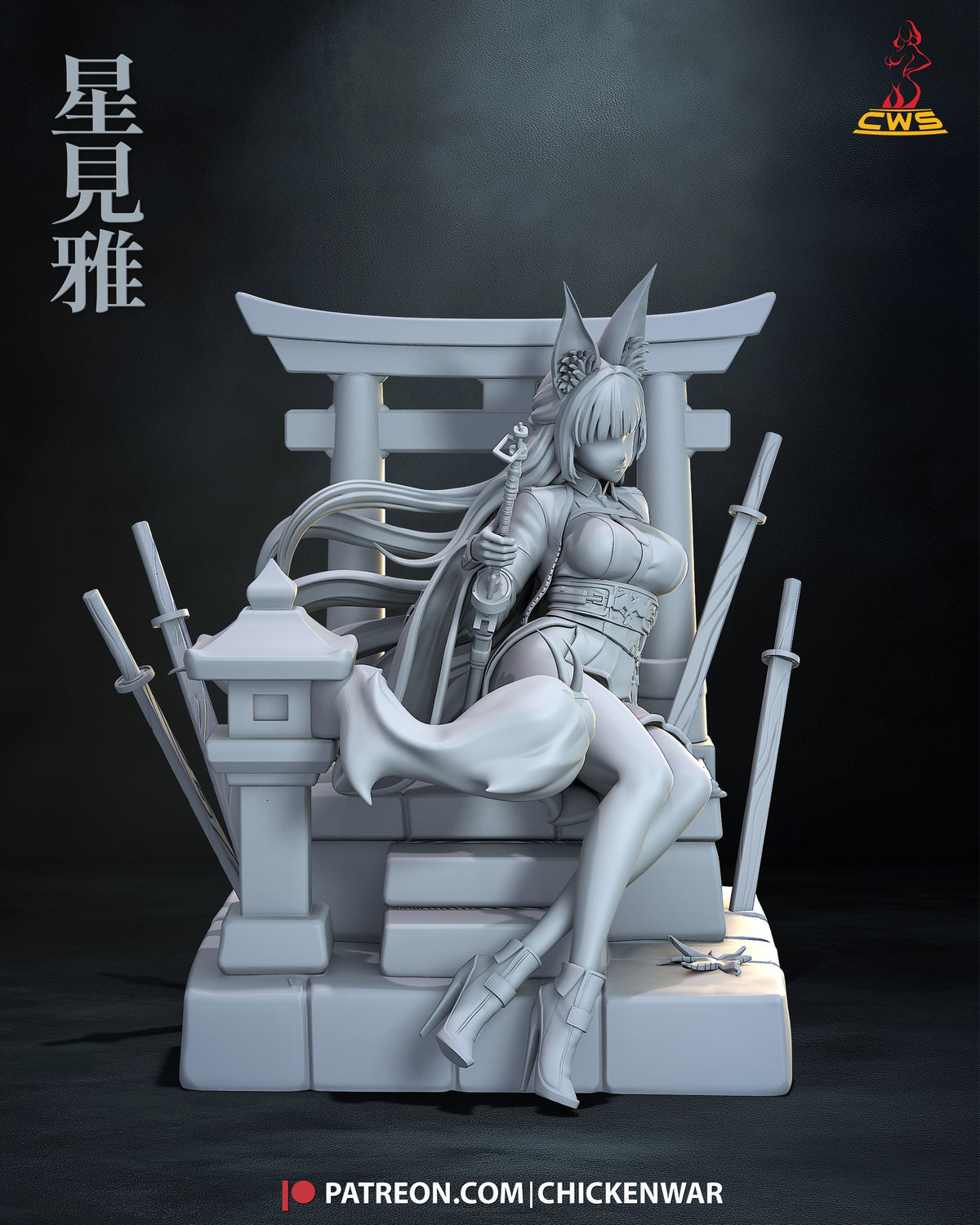 Hoshimi Miyabi (Zenless Zone Zero) resin figure by CW Studio — studio render 10
