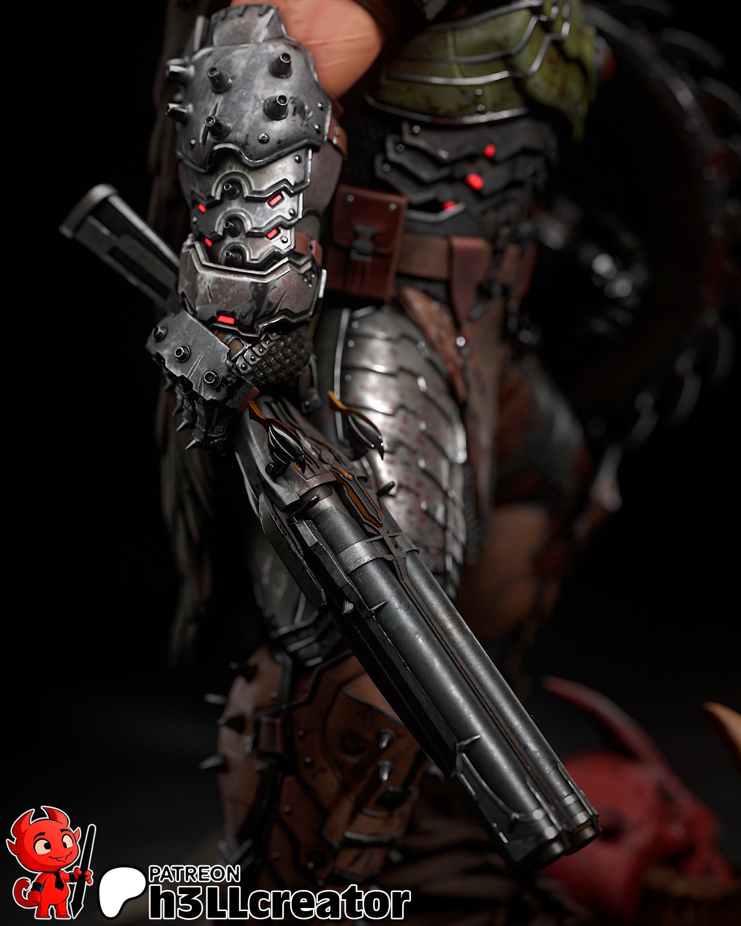 Doom Guy (Doom) resin figure by h3LLcreator — studio render 10