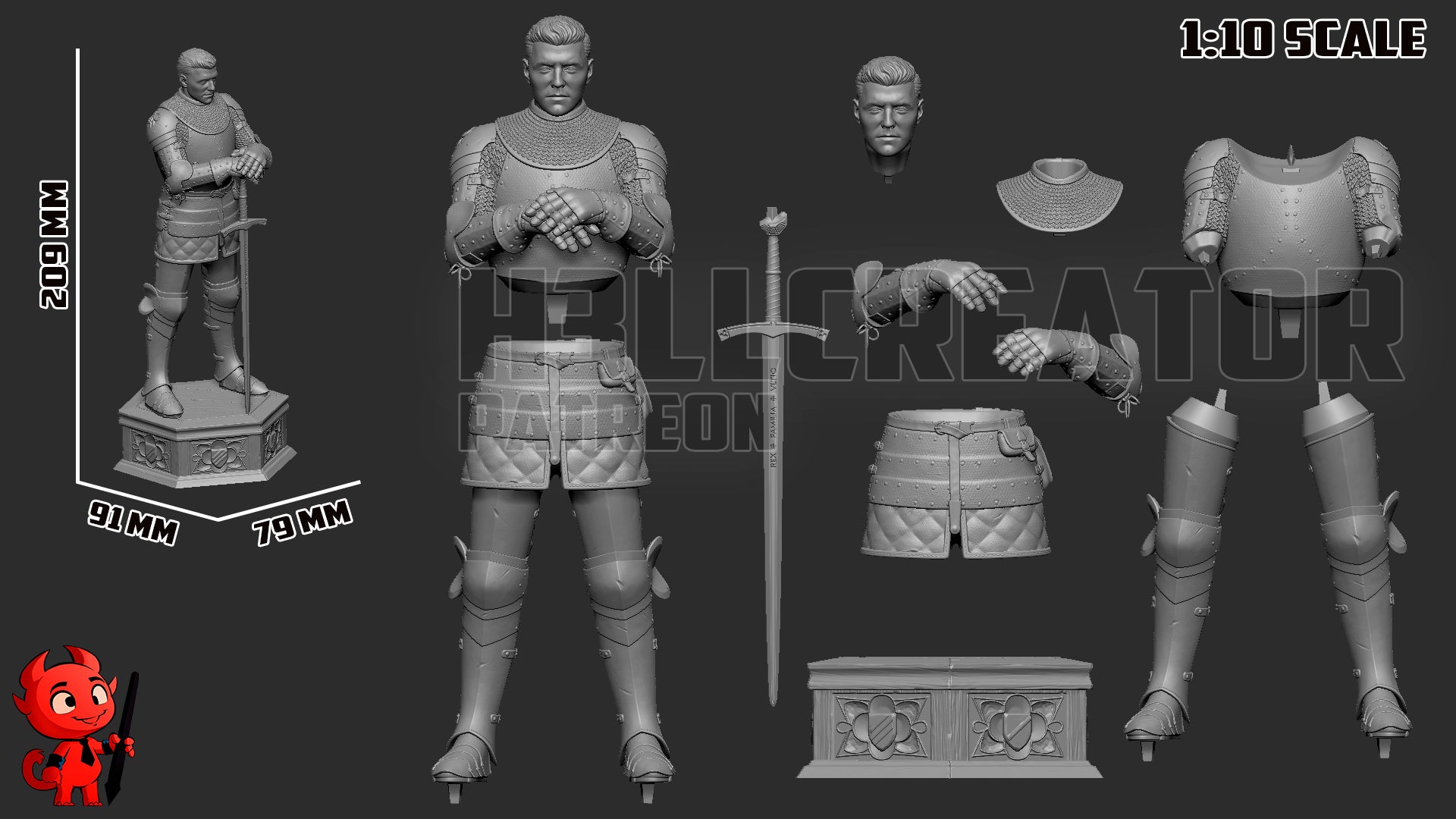 Henry of Skalitz (Kingdom Come Deliverance) resin figure by h3LLcreator — studio render 10