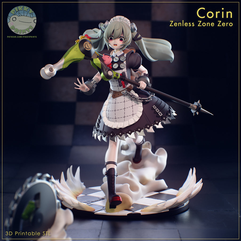 Corin Wickes (Zenless Zone Zero) resin figure by PikkyPrints — studio render 1