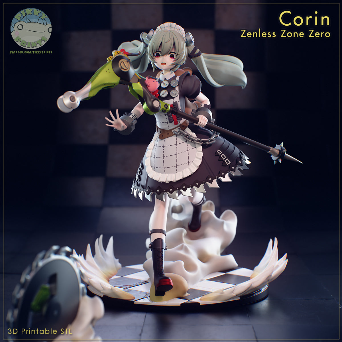 Corin Wickes (Zenless Zone Zero) resin figure by PikkyPrints — studio render 1