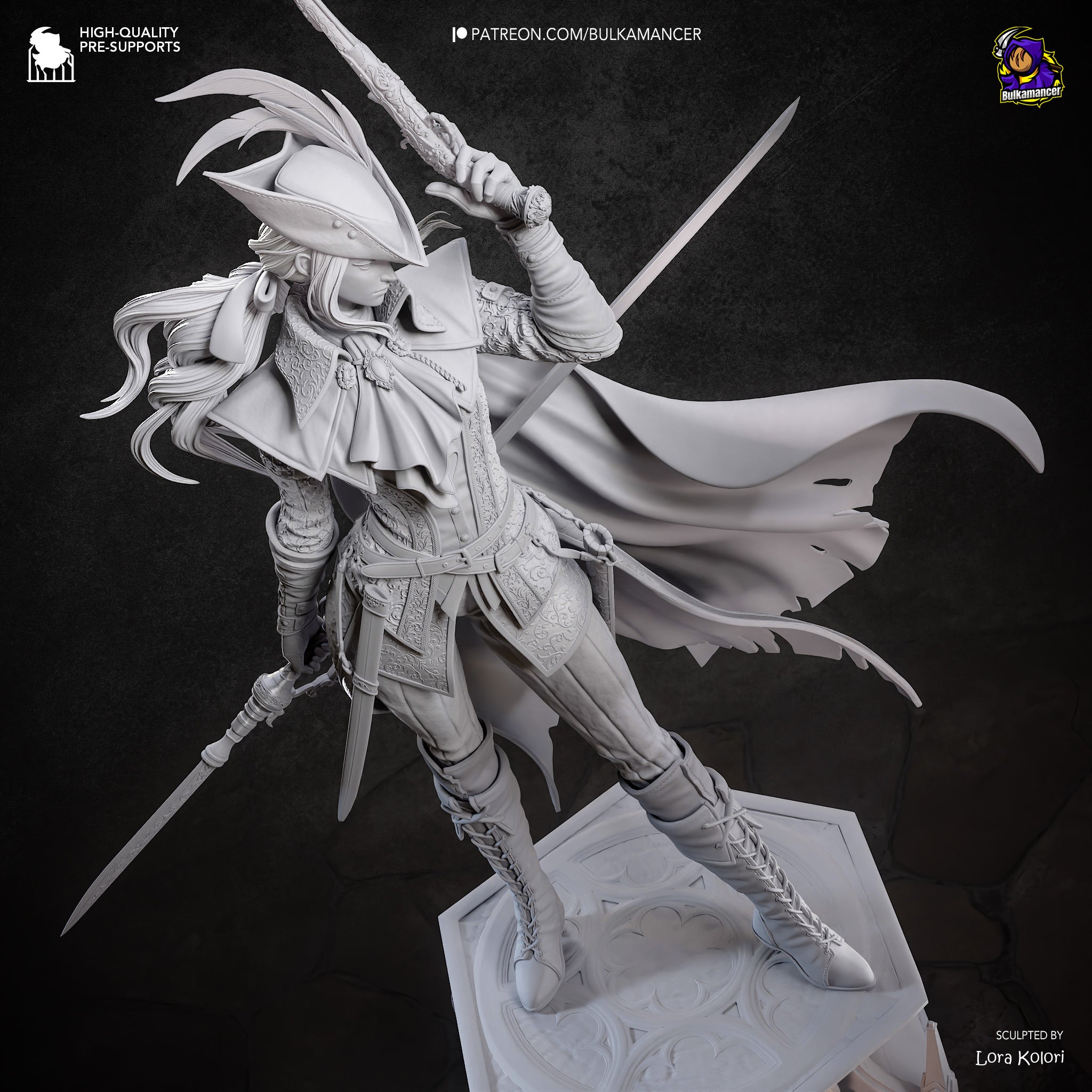 Lady Maria (Bloodborne) resin figure by Bulkamancer — studio render 19