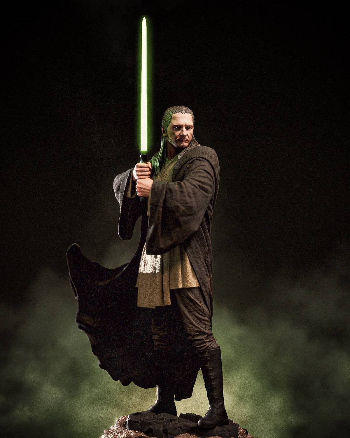 Qui-Gon Jinn (Star Wars) resin figure by CA 3D Studios — studio render 1